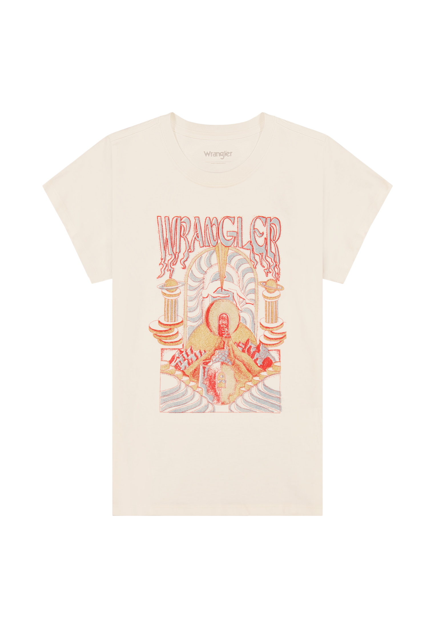 Shrunken Band Tee in Worn White T-Shirts Wrangler