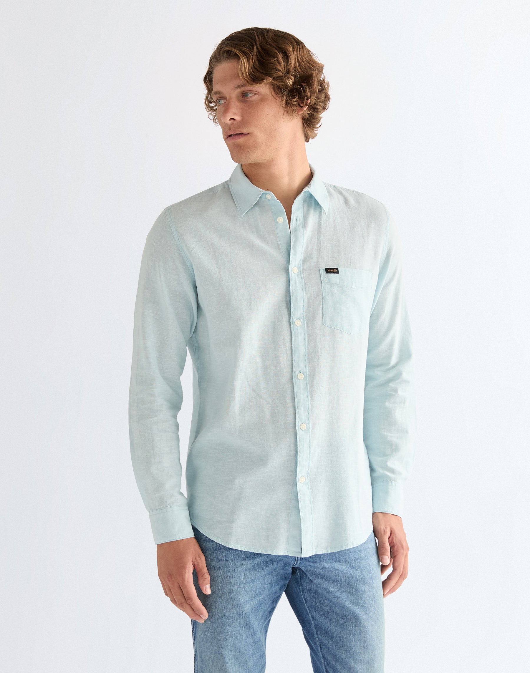 1 Pocket Shirt in Forget Me Not Hemden Wrangler