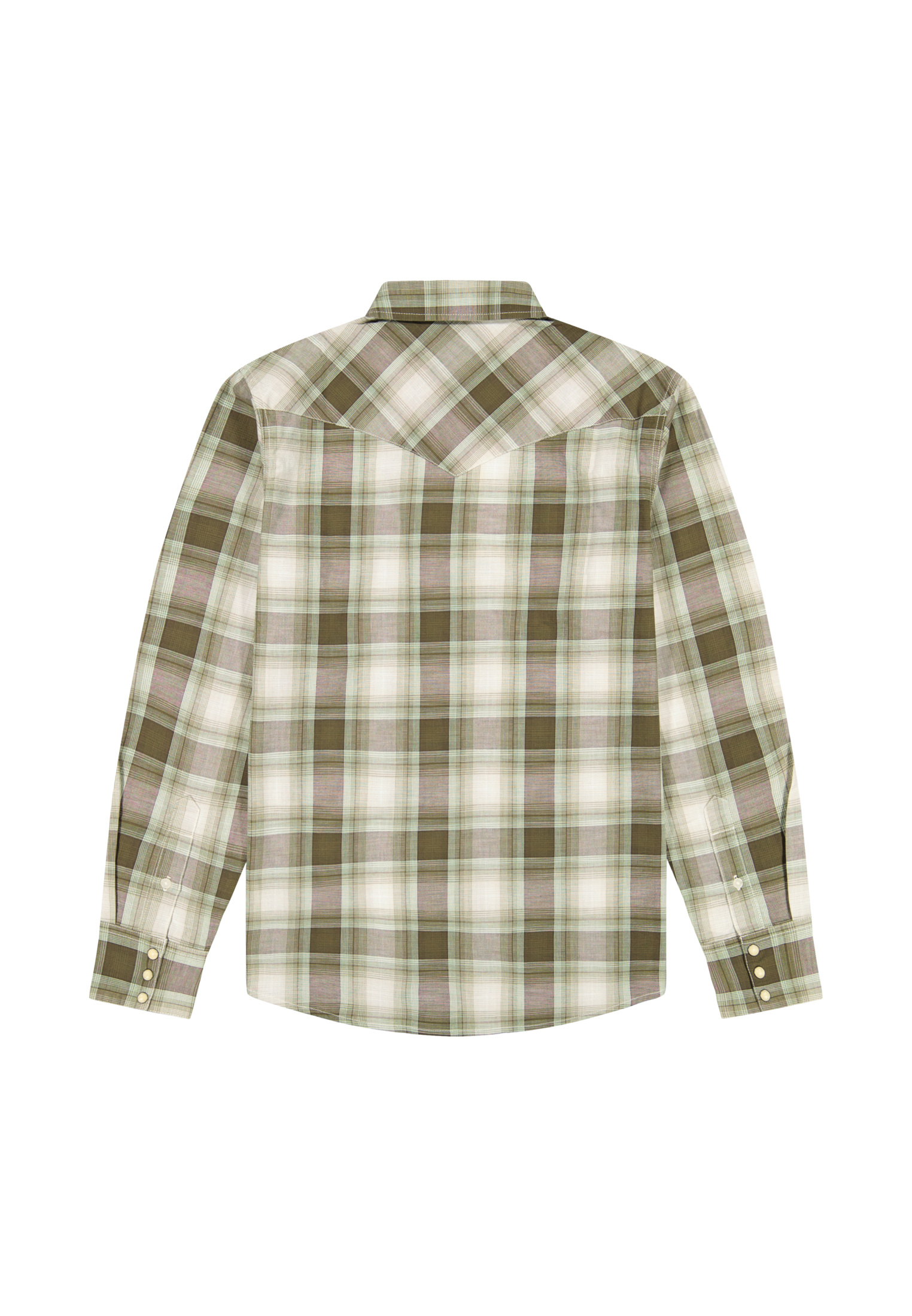 Western Shirt in Green Tan Hemden Wrangler