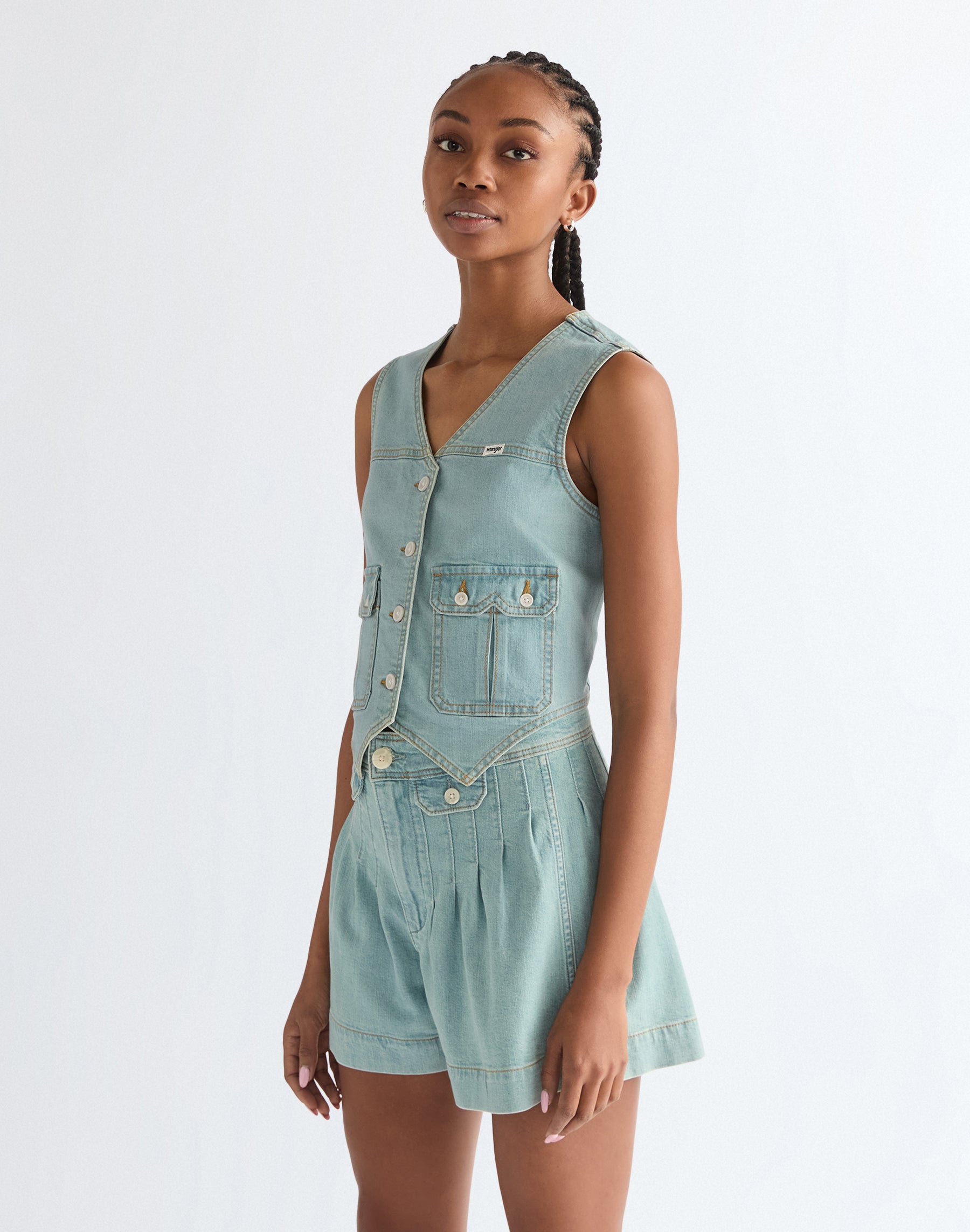 Country Estate Vest in Pale Denim Jacken Wrangler