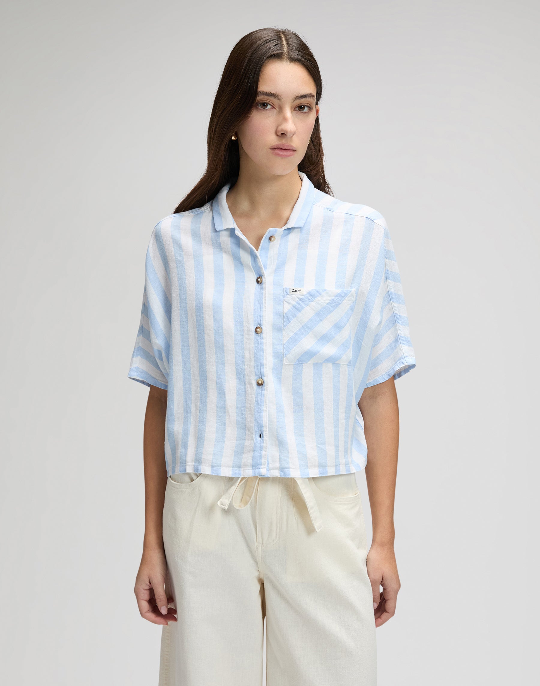 Resort Shirt in Sea Mist Stripe Hemden Lee