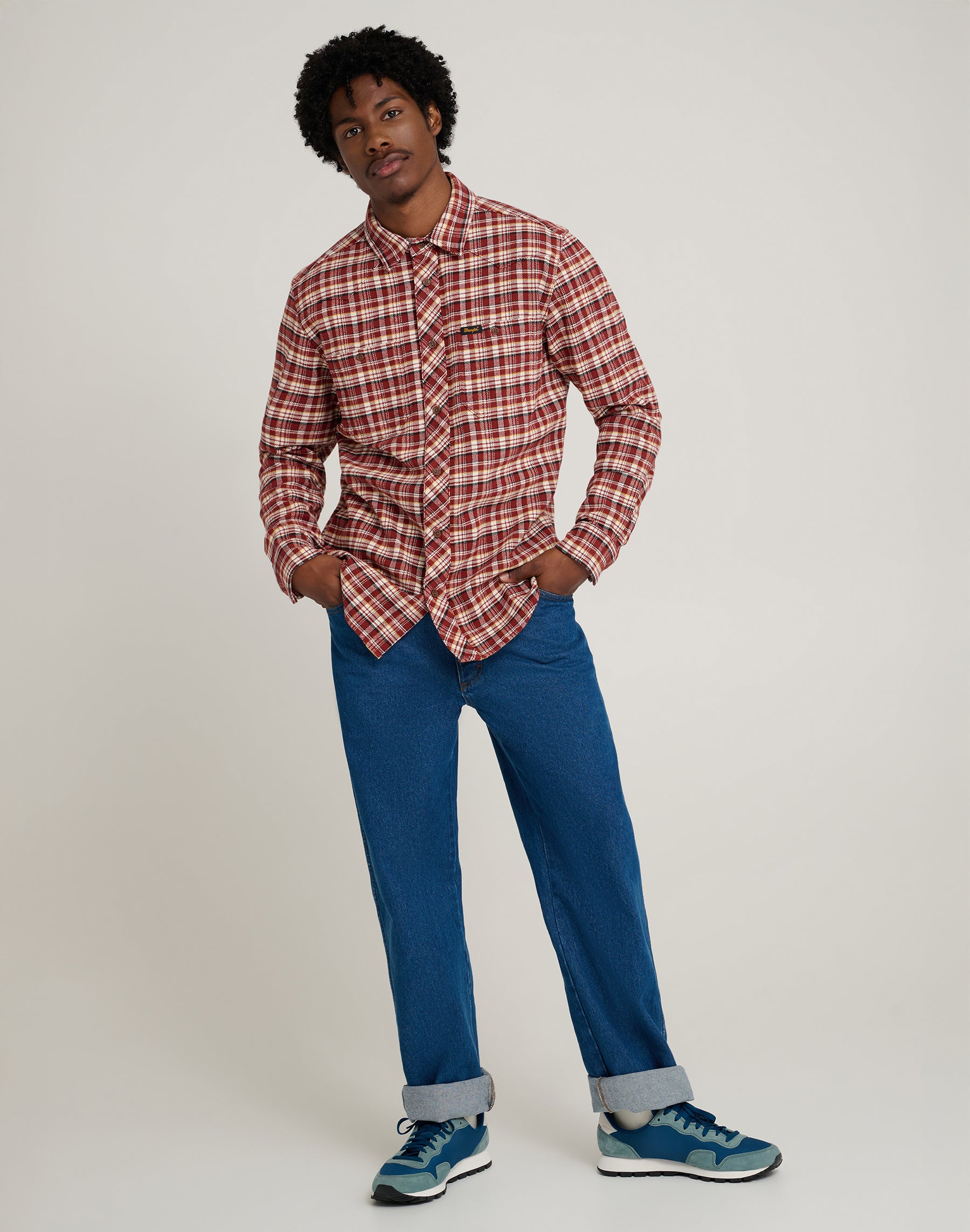 Will Shirt in Fired Brick Hemden Wrangler