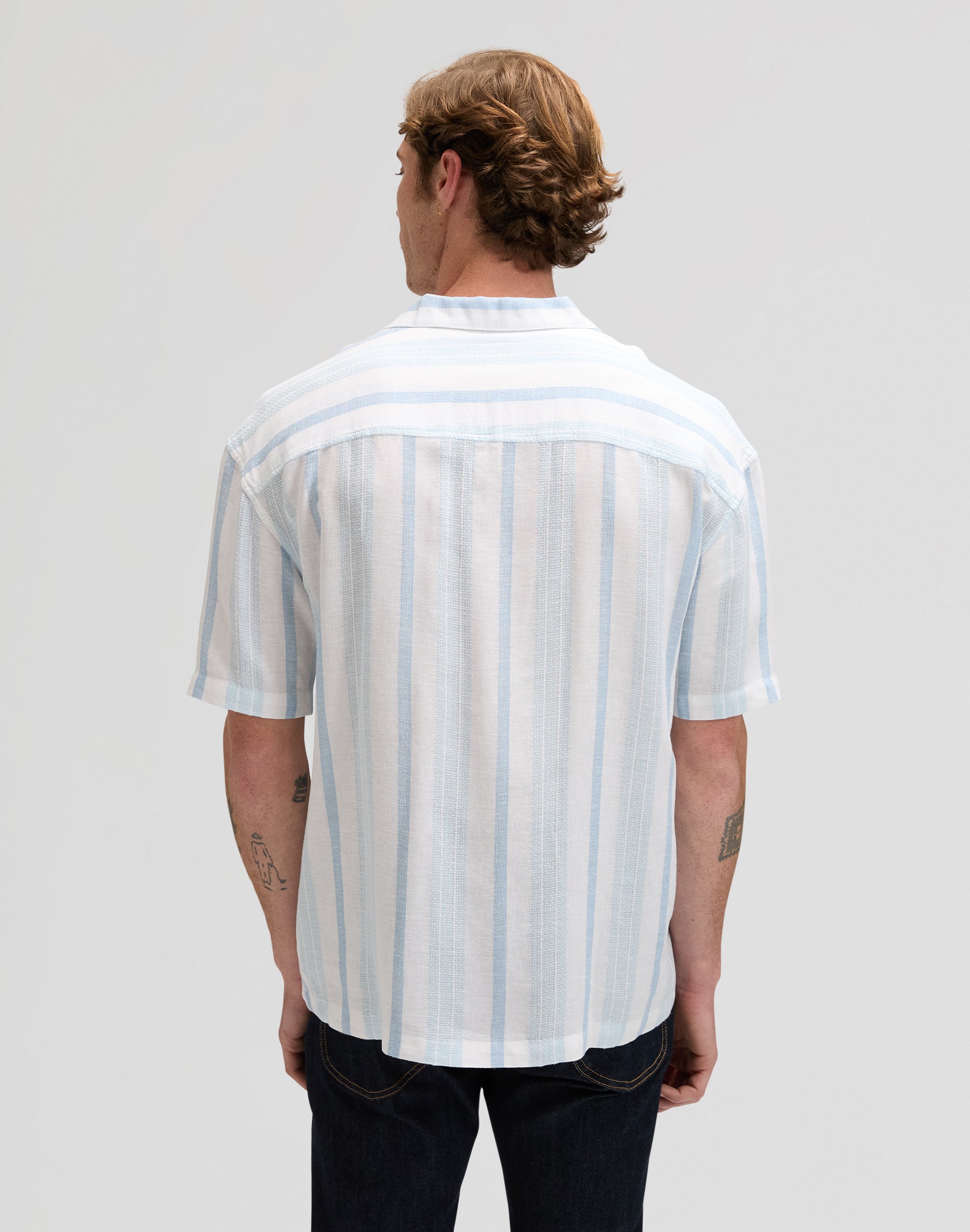 Rlx Resort Shirt in Beau Blue Stripe Hemden Lee