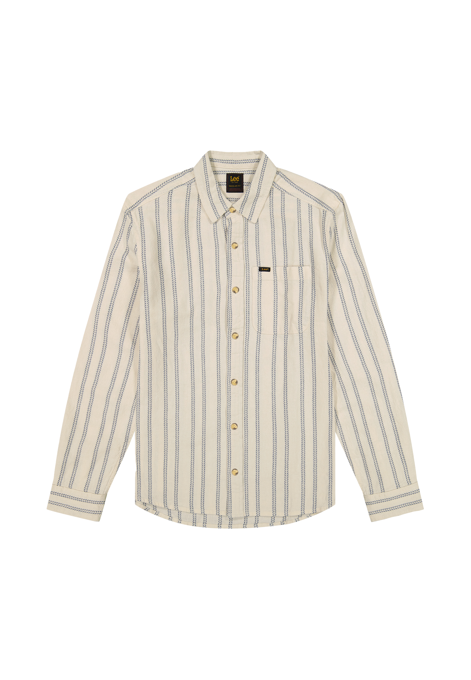 Leesure Shirt in Dustier Blue Stripe Hemden Lee