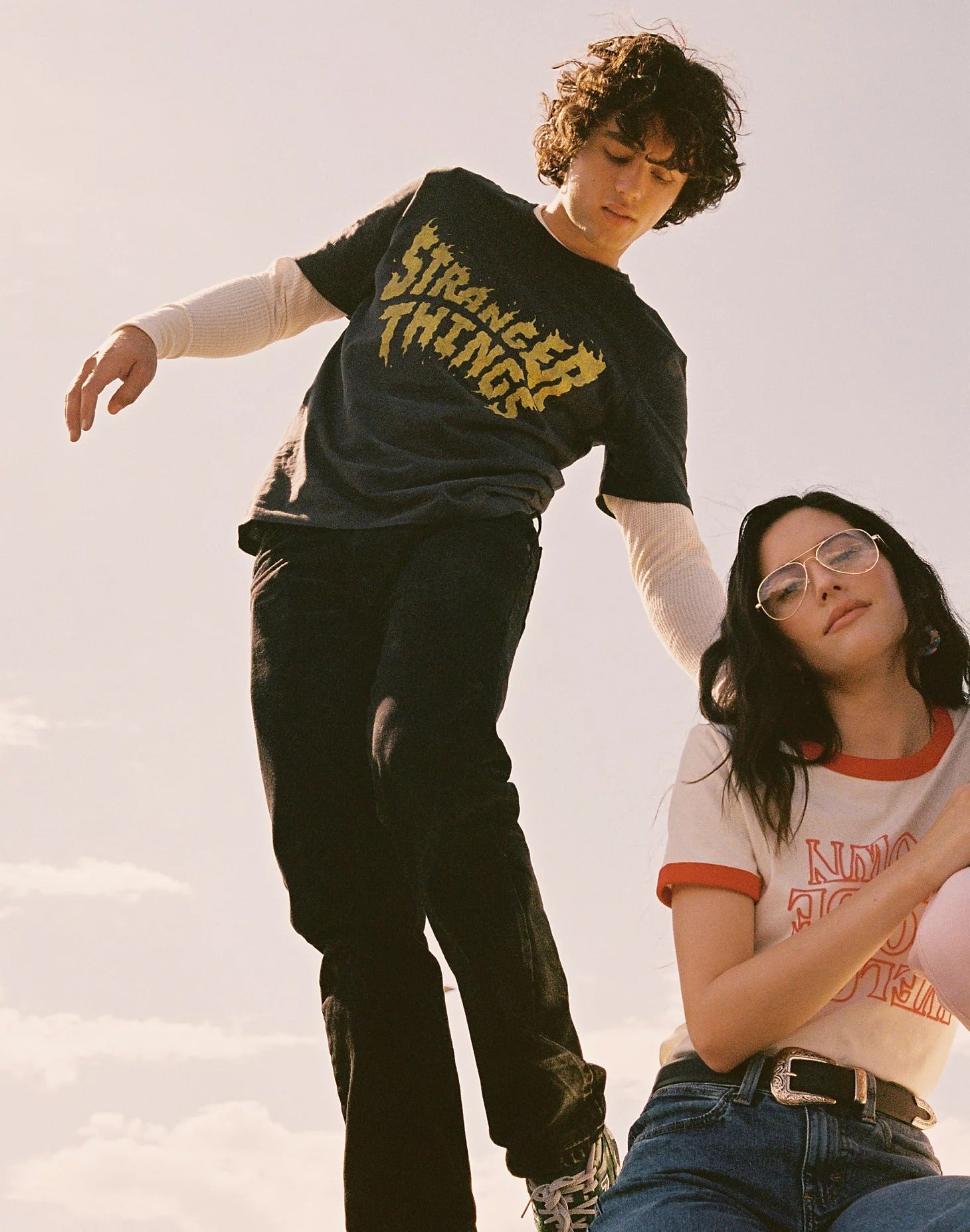Stranger Things Tee in Washed Black