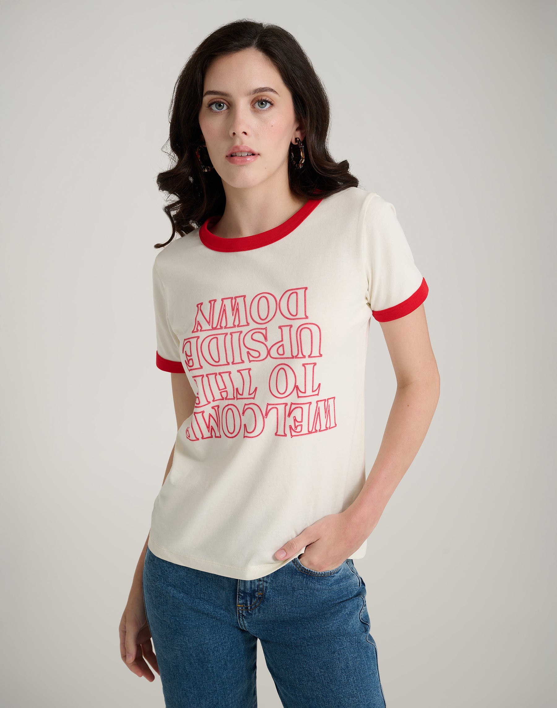 The Upside Down Tee in Marshmallow T-Shirts Wrangler