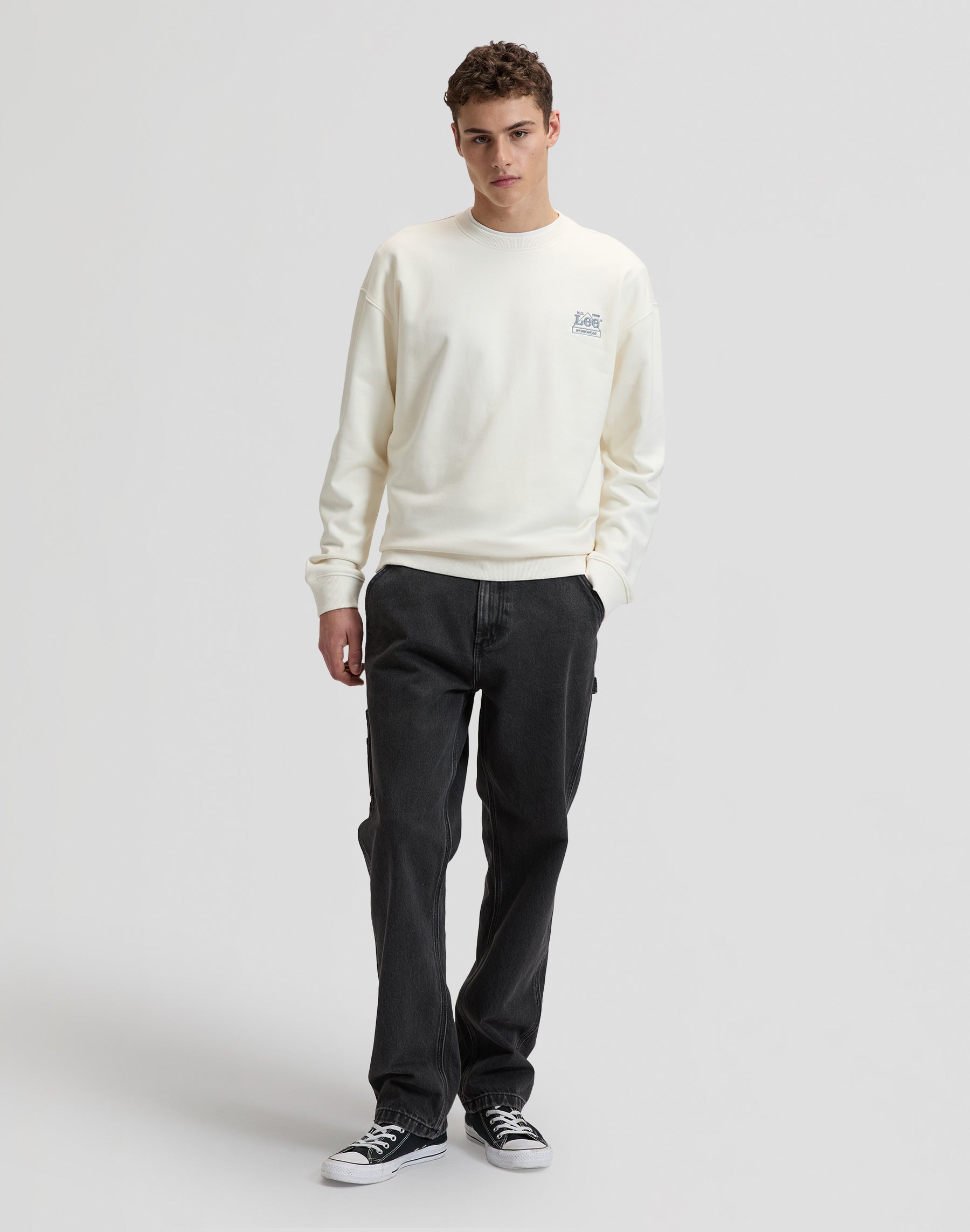 Workwear Ess Crew in Natural Sweatshirts Lee