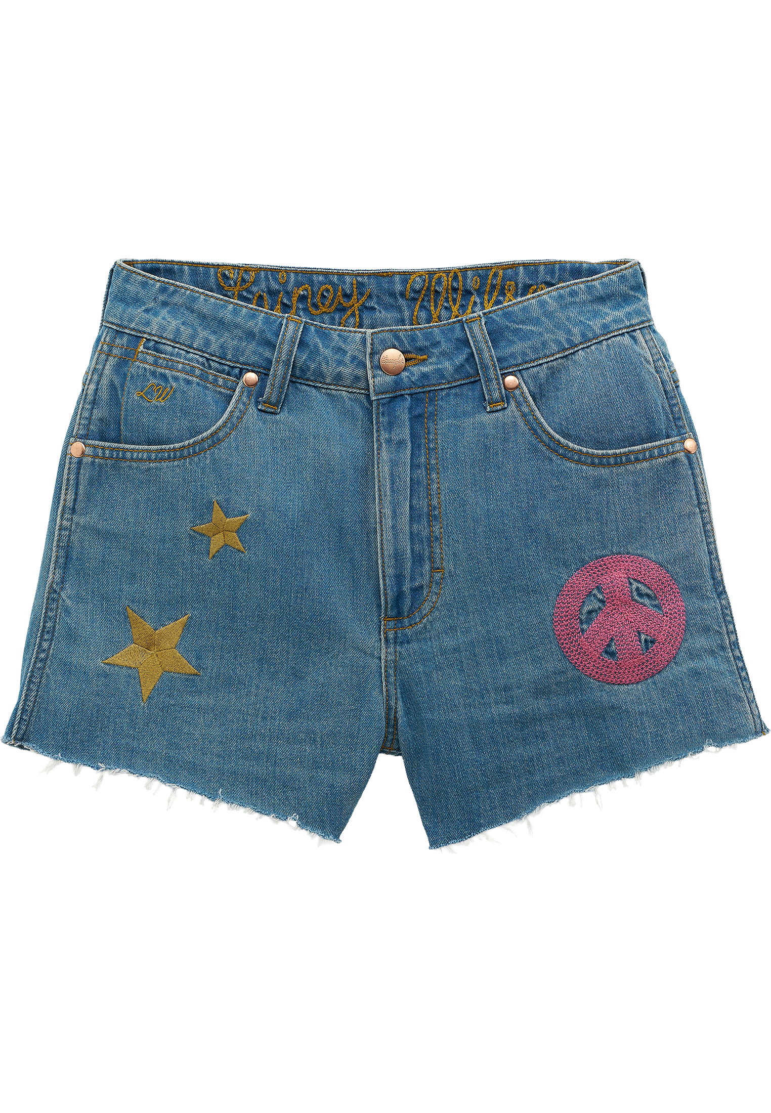 Short cowboy brodé 3 pouces en denim Wrangler