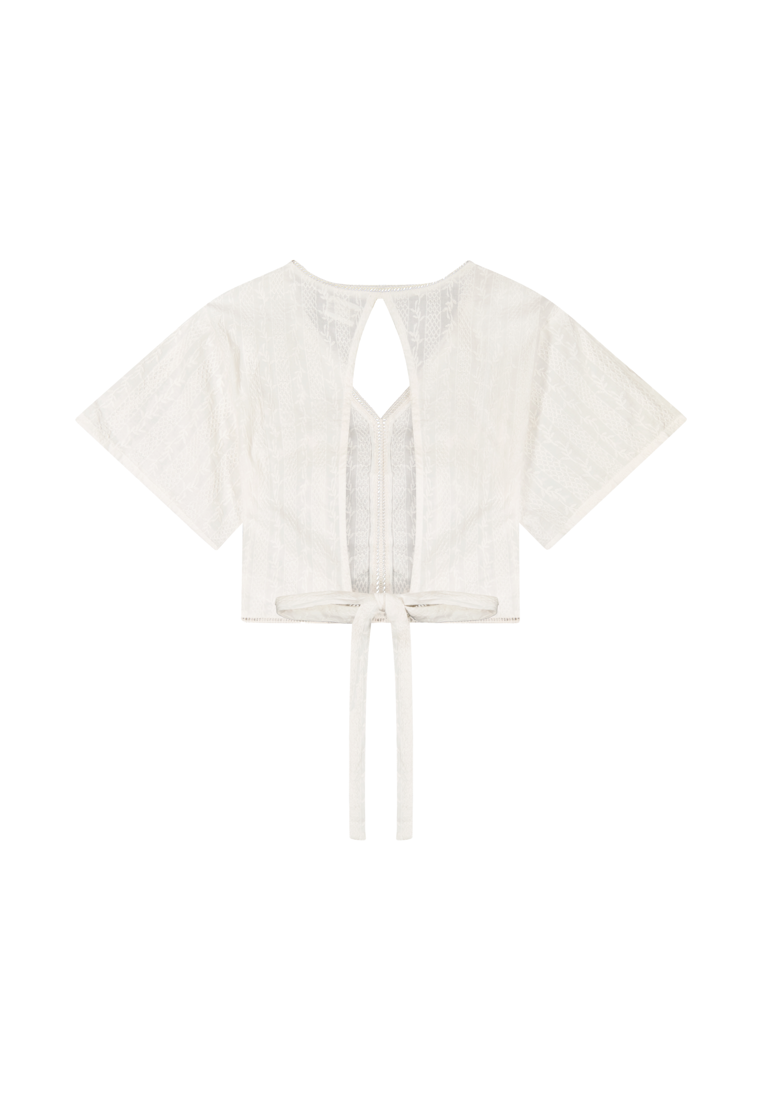 Tied Back Blouse in Bright White Hemden Lee