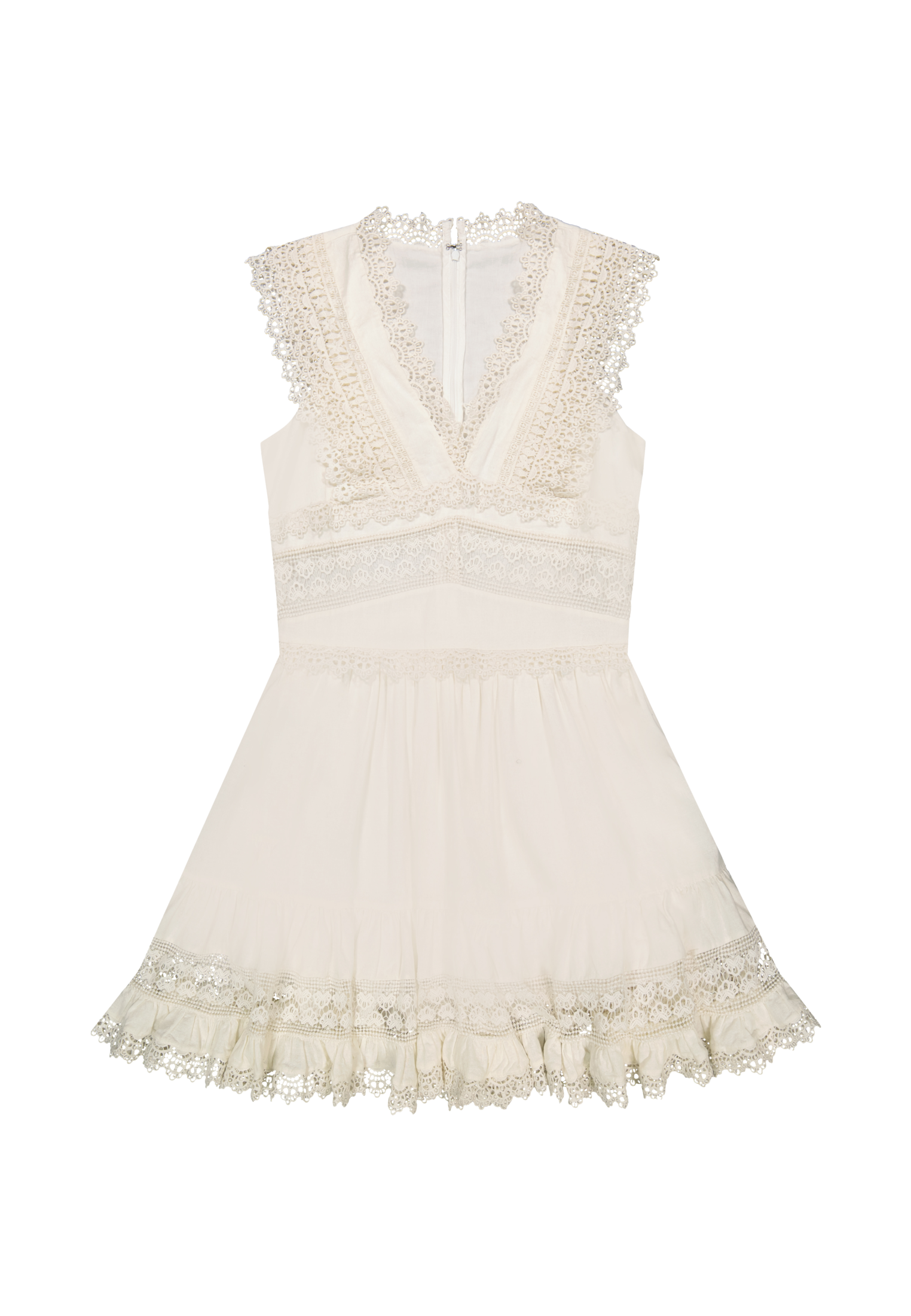 Bohemian Dress in Bright White Kleider Lee