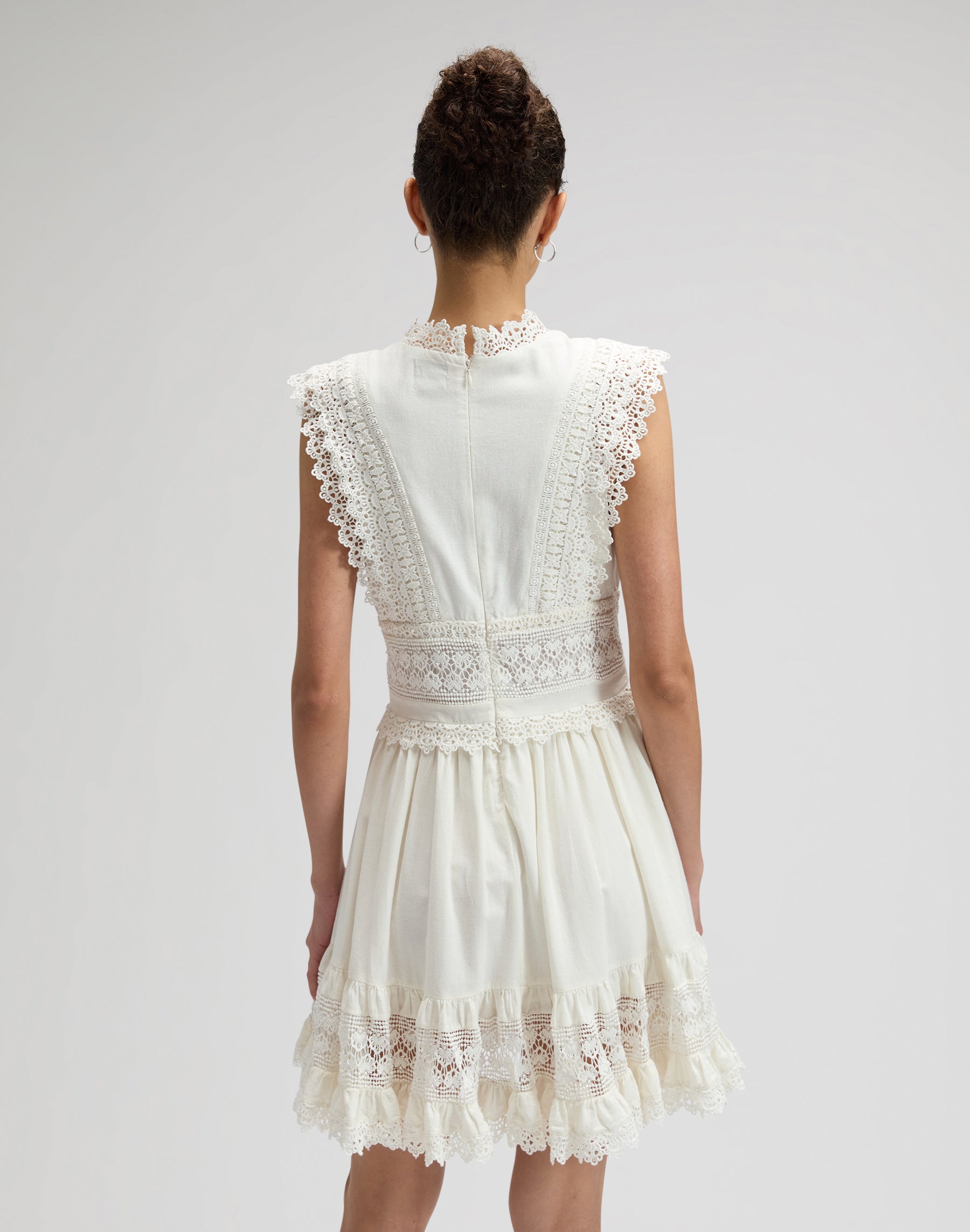 Bohemian Dress in Bright White Kleider Lee