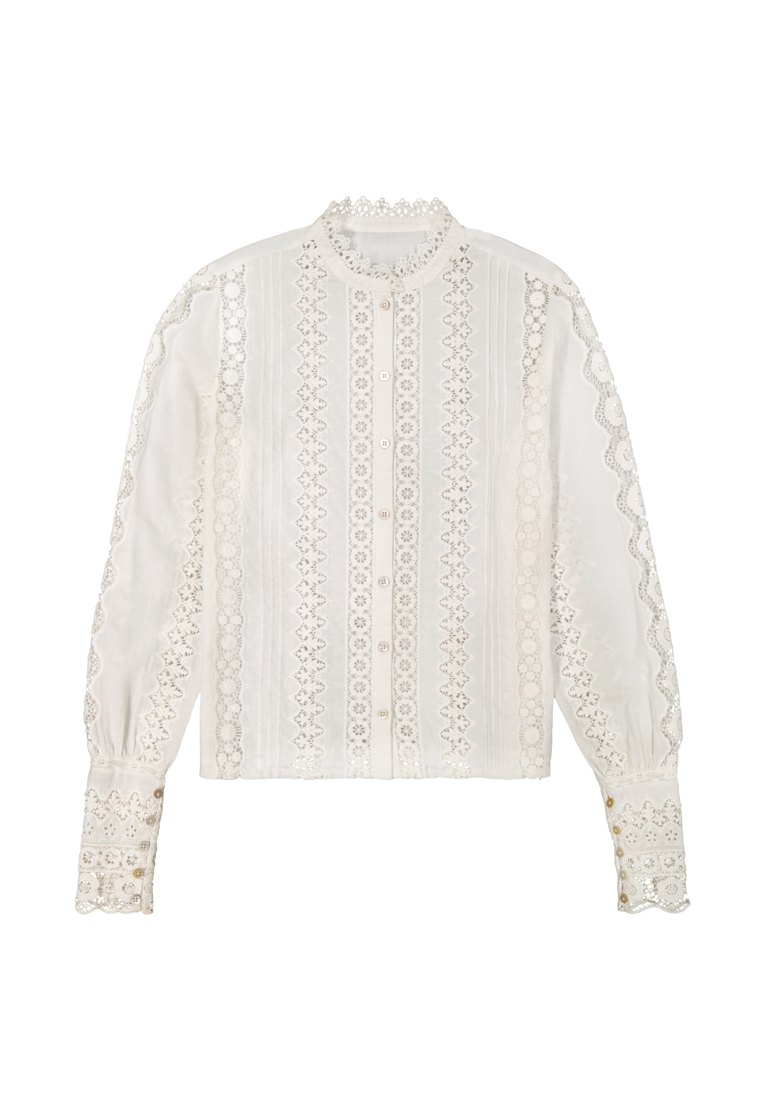Bohemian Blouse in Bright White Hemden Lee