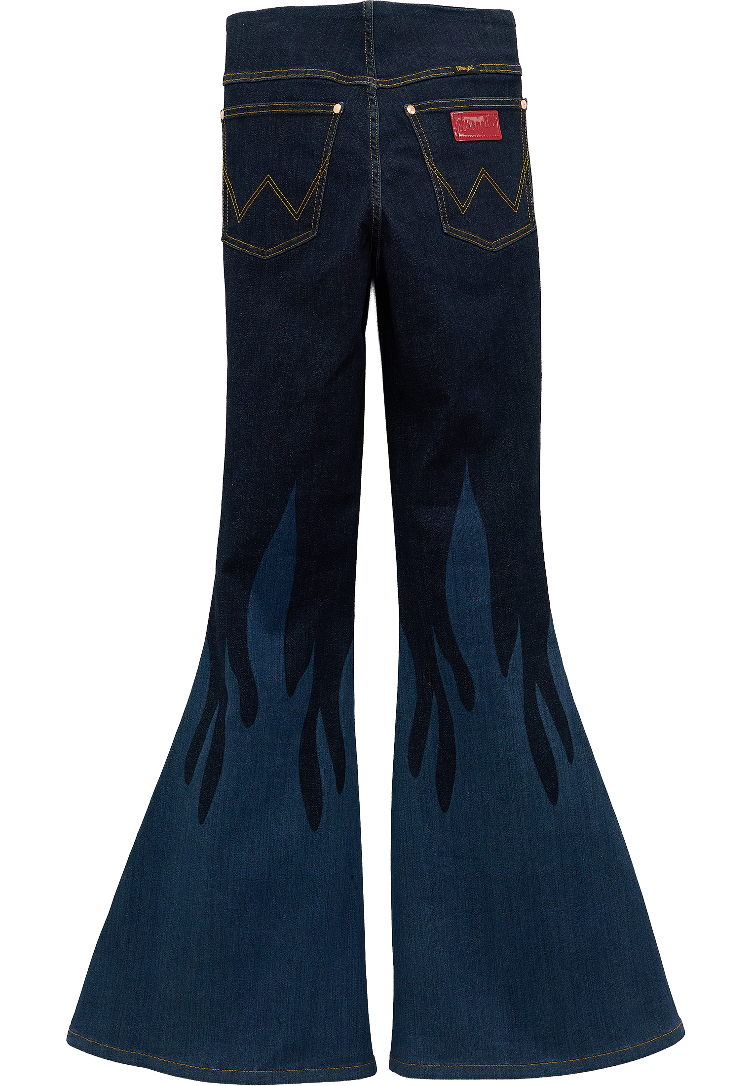Flame Pull On Flare en jean délavé Wrangler