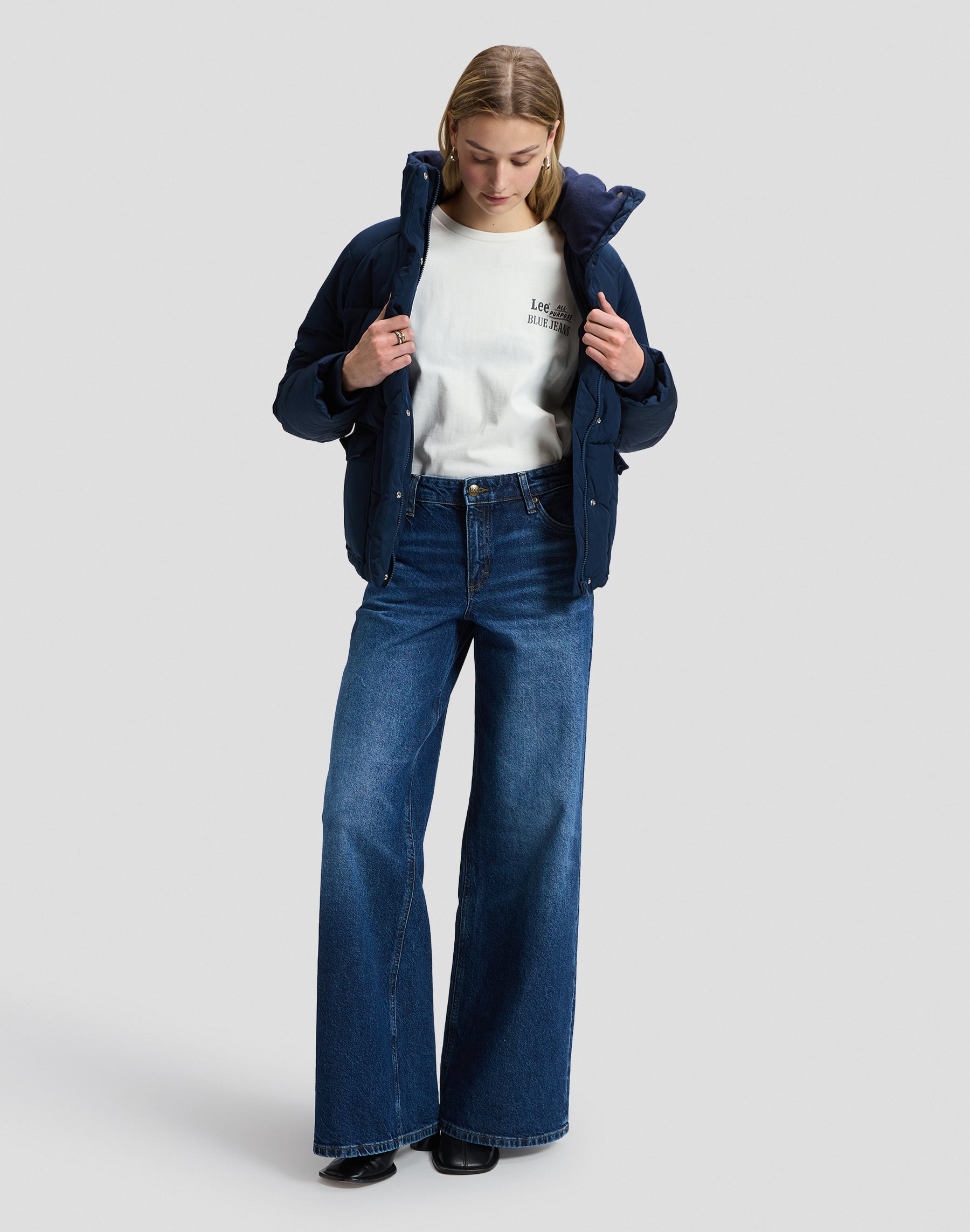 Winterjacke Regular Puffer in Rivet Navy Jacken Lee