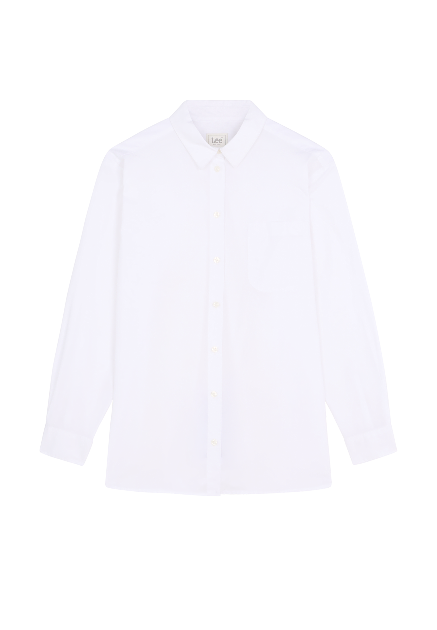 Hemd Boyfriends Pocket in Bright White Hemden Lee