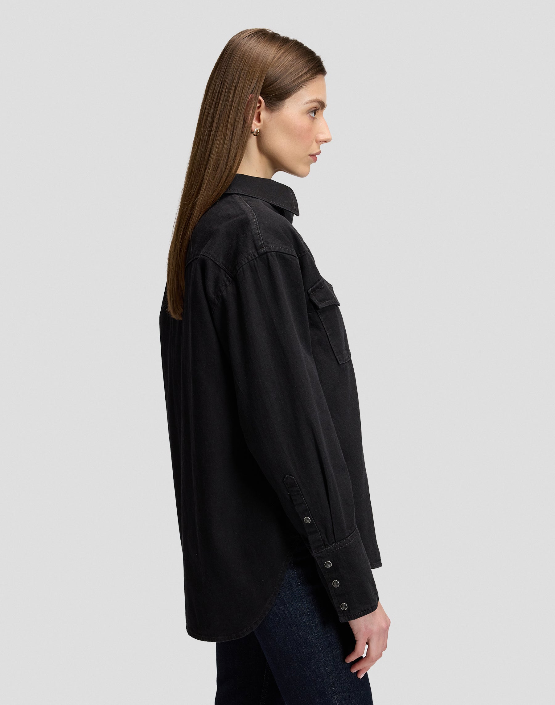 Hemd Essential Western in Dark Volume Hemden Lee