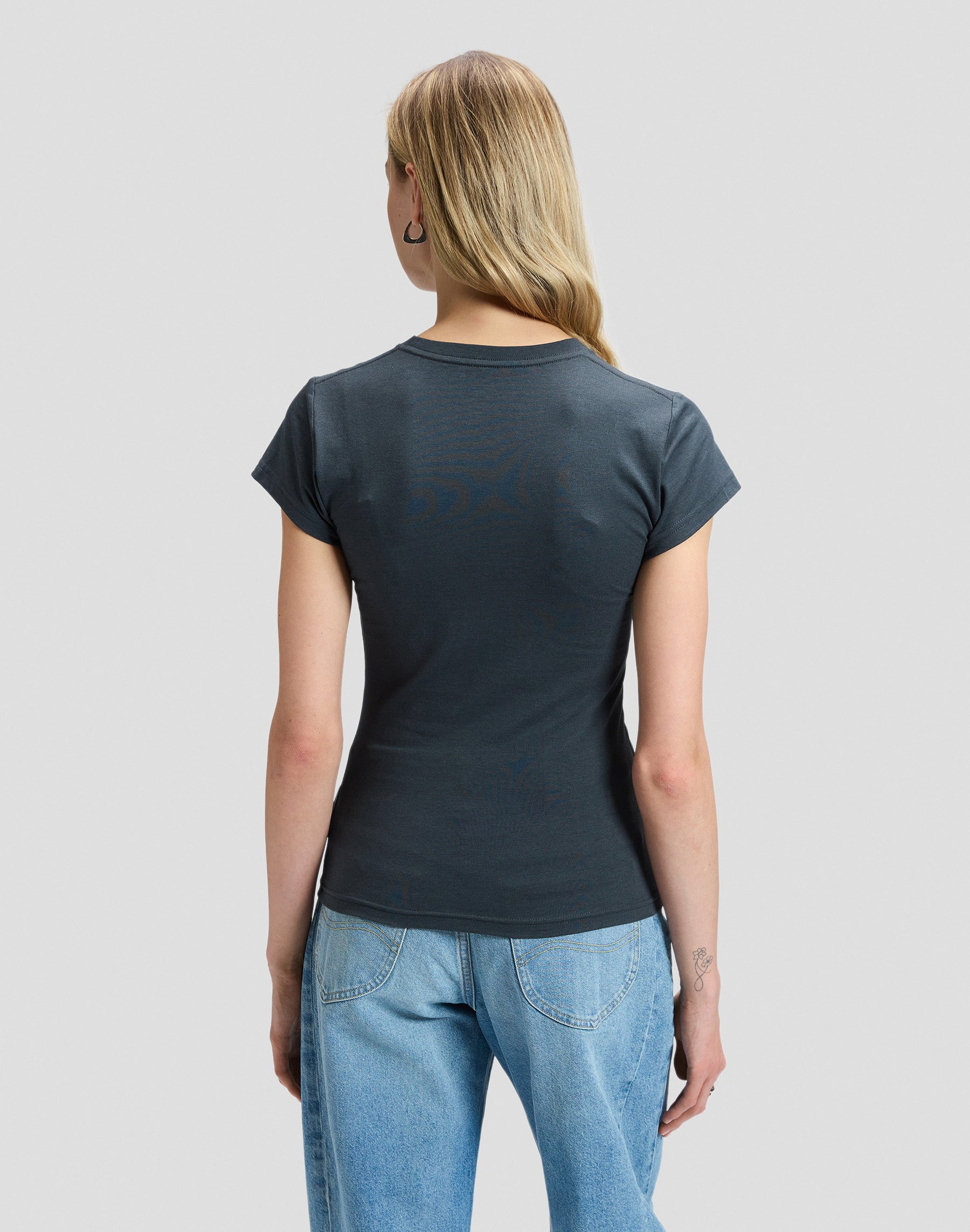 T-Shirt Record in Washed Black T-Shirts Lee