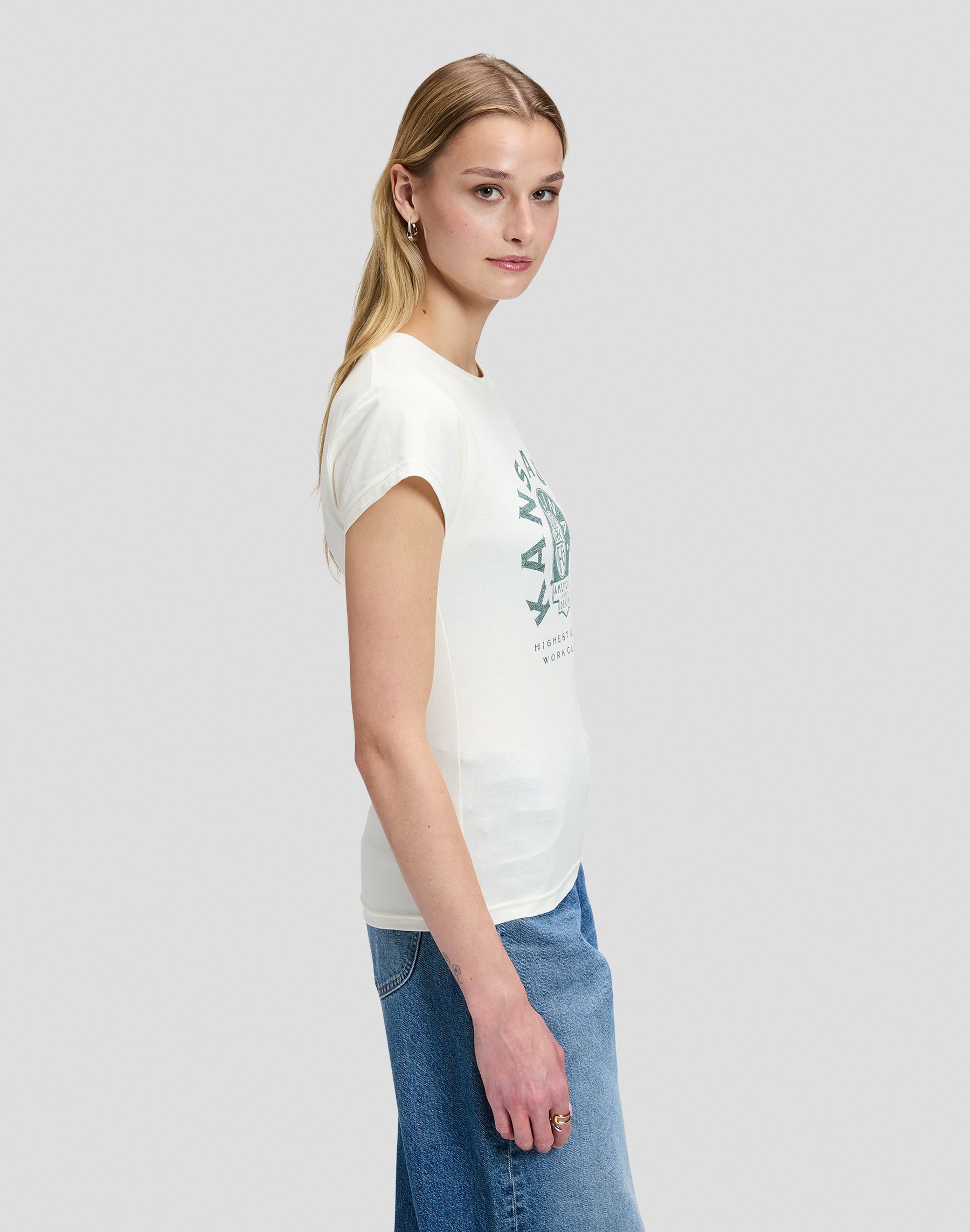 T-Shirt Record in Ecru T-Shirts Lee