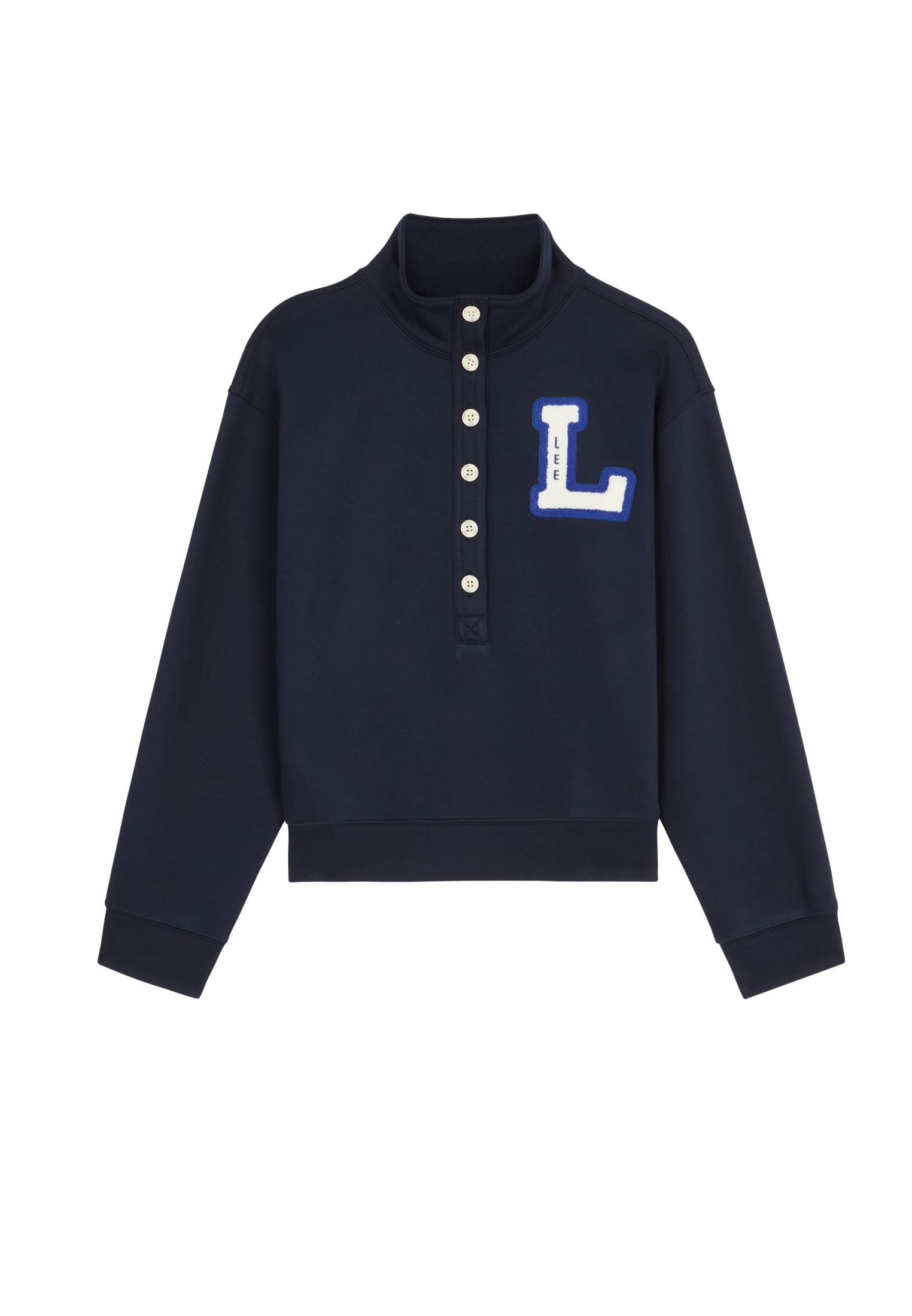Sweatshirt Popover in Rivet Navy Sweatshirts Lee
