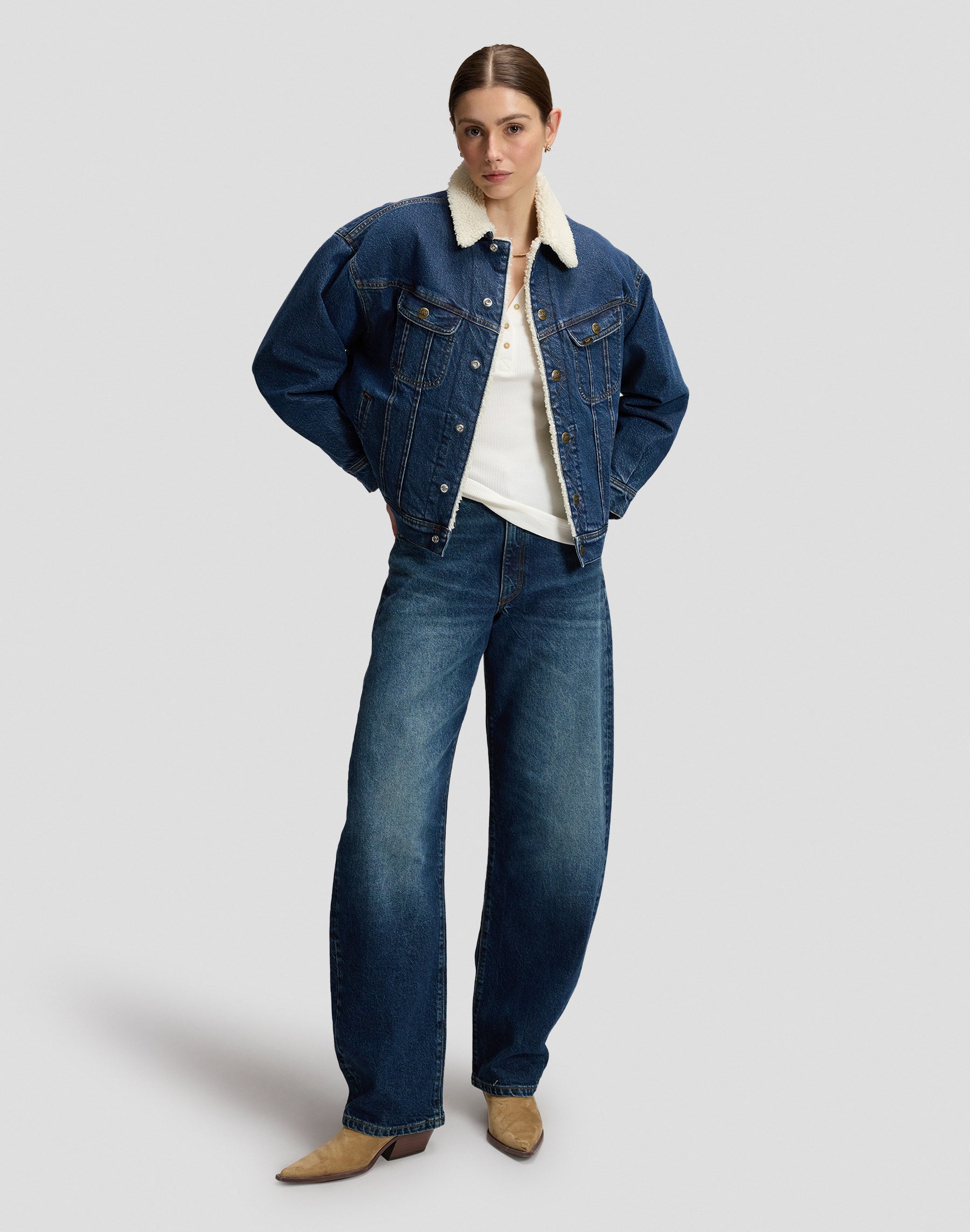 Jeansjacke Relaxed Sherpa Rider in Dandy Jacken Lee