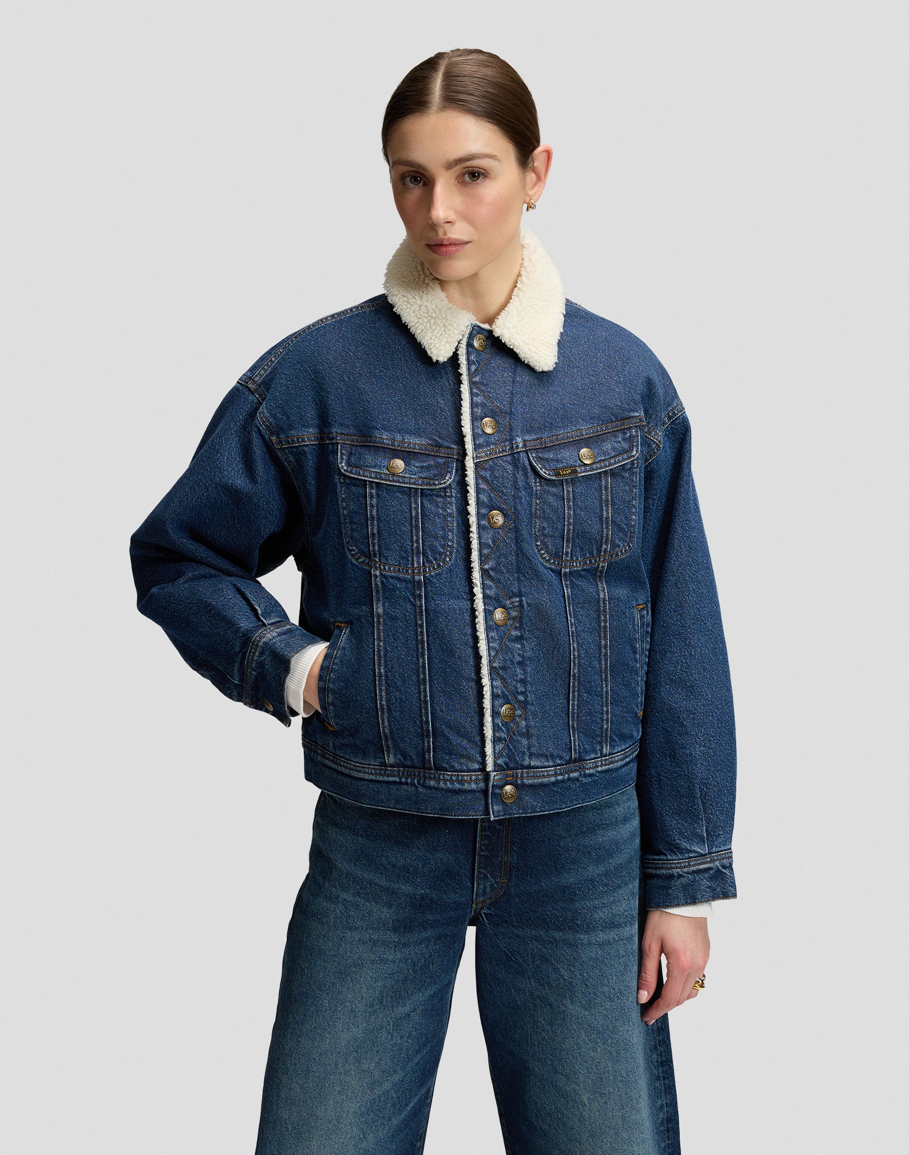Jeansjacke Relaxed Sherpa Rider in Dandy Jacken Lee