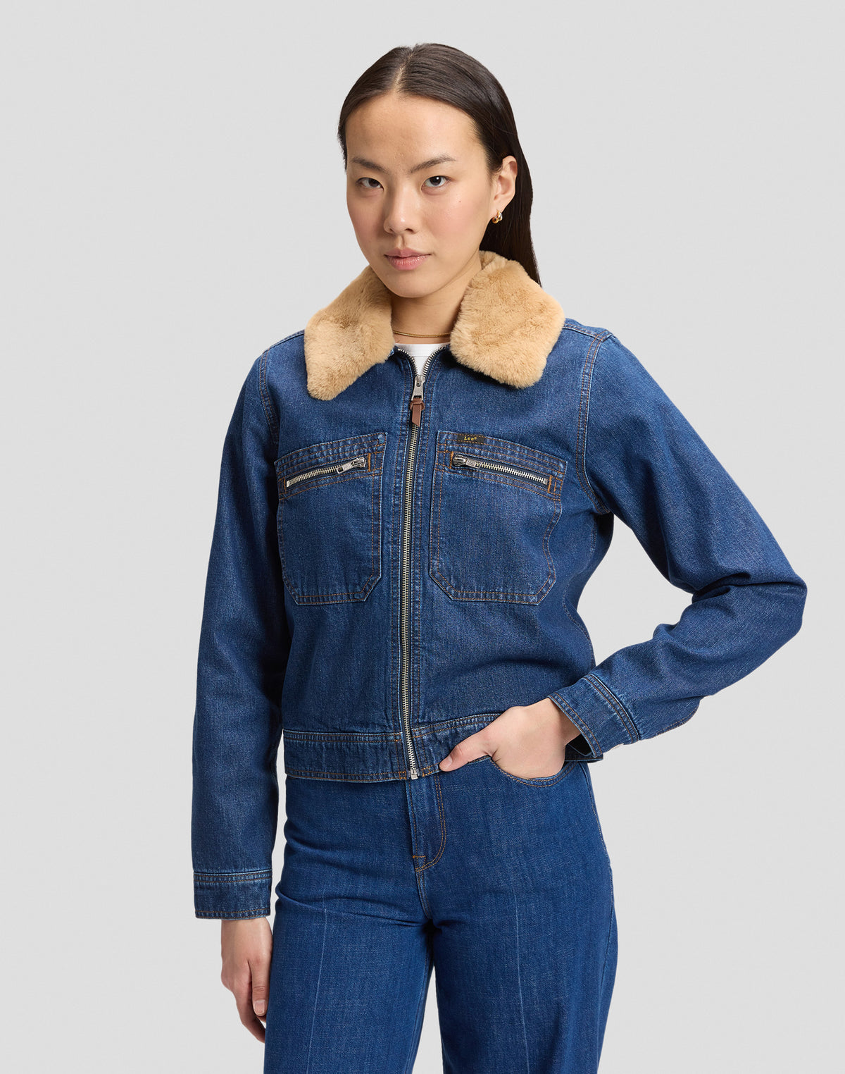 Jeansjacke Zip Front in Laugh Riot Jacken Lee