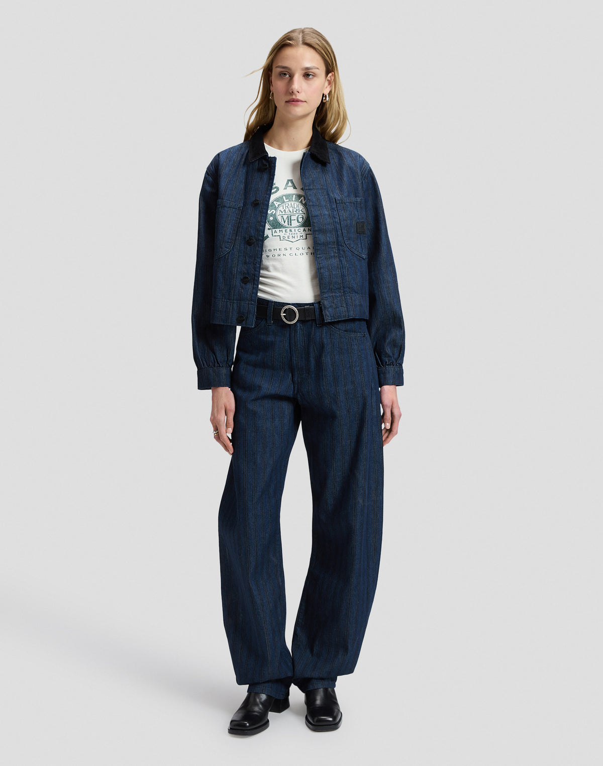 Jeansjacke Cropped Chore in Hickory Rinse Jacken Lee