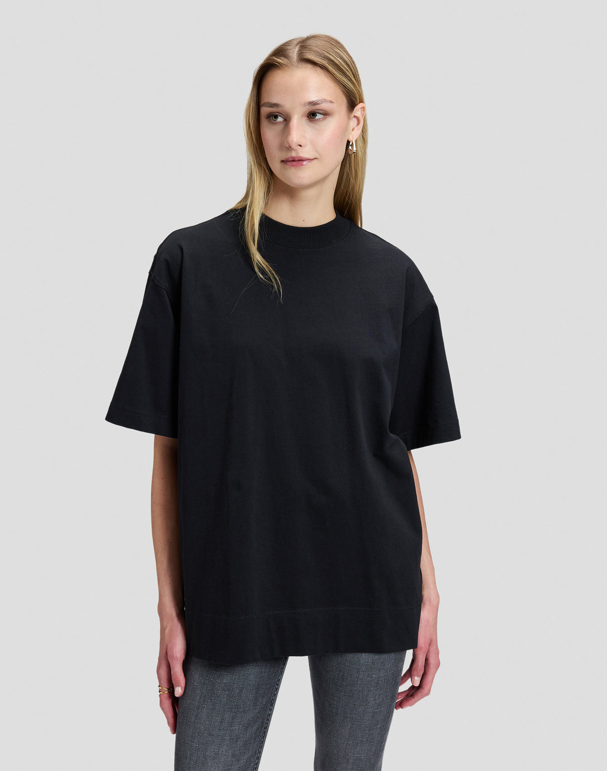 T-Shirt Elongated Boxy in Black T-Shirts Lee