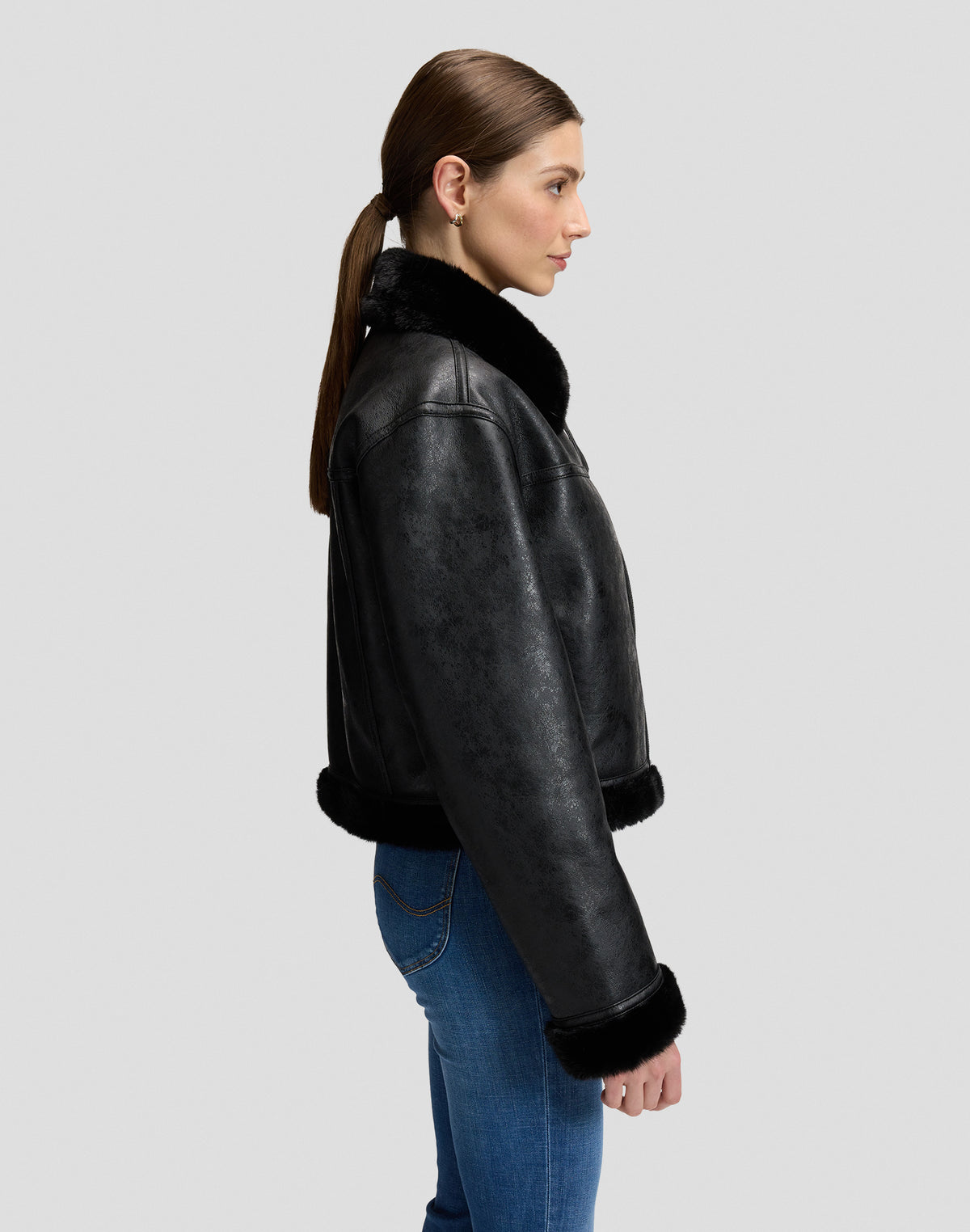 Jacke Aviator in Black Jacken Lee