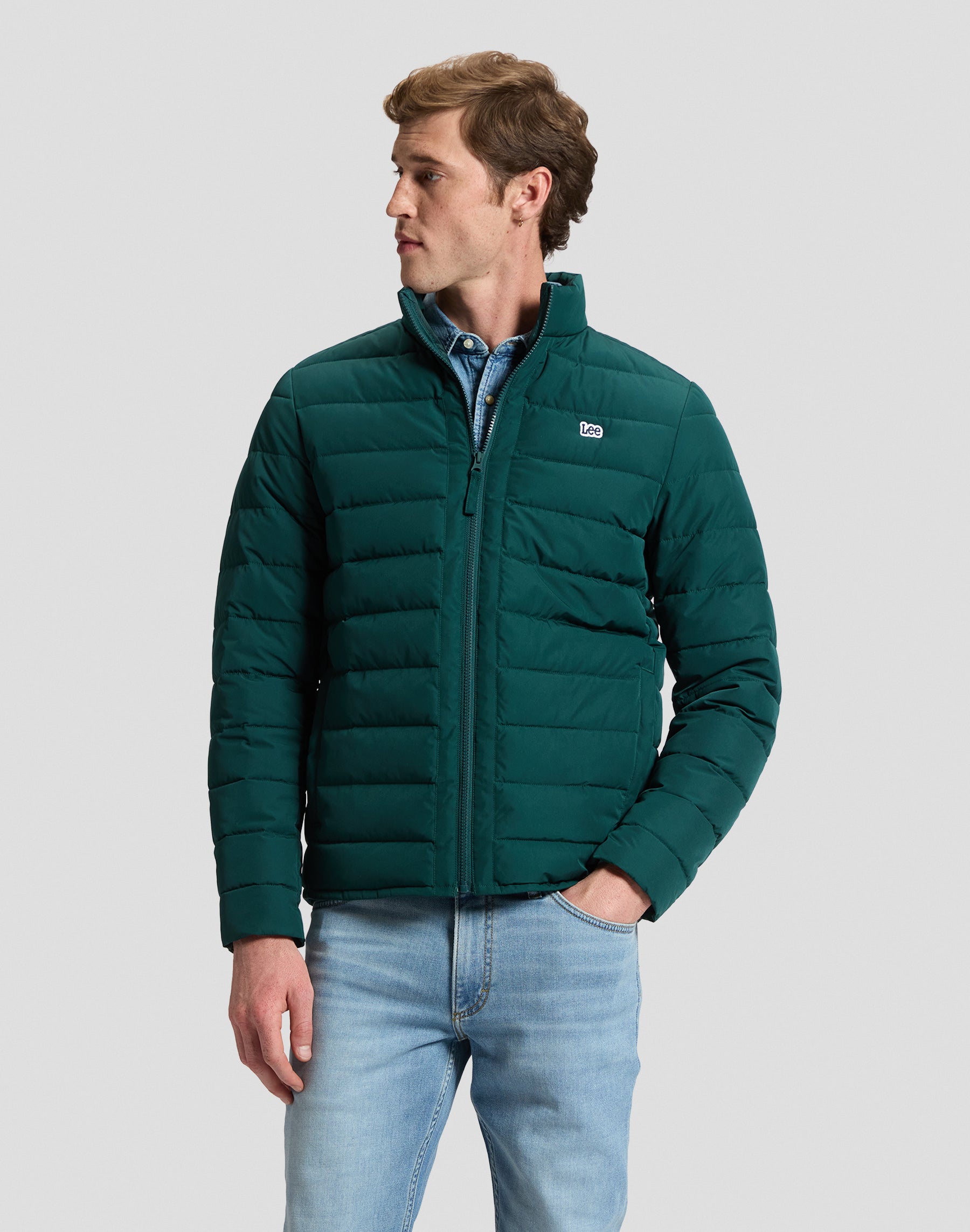 Steppjacke Stand Collar Puffer in Ponderosa Pine Jacken Lee