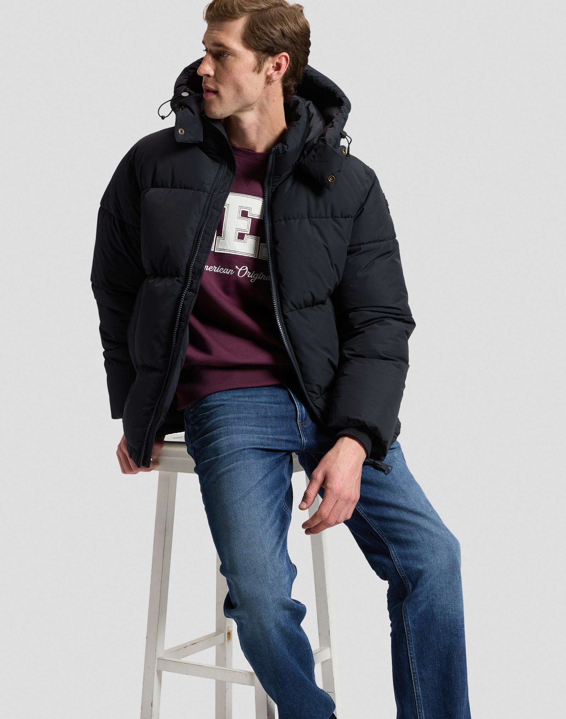 Winterjacke Lee Puffer in Black Jacken Lee