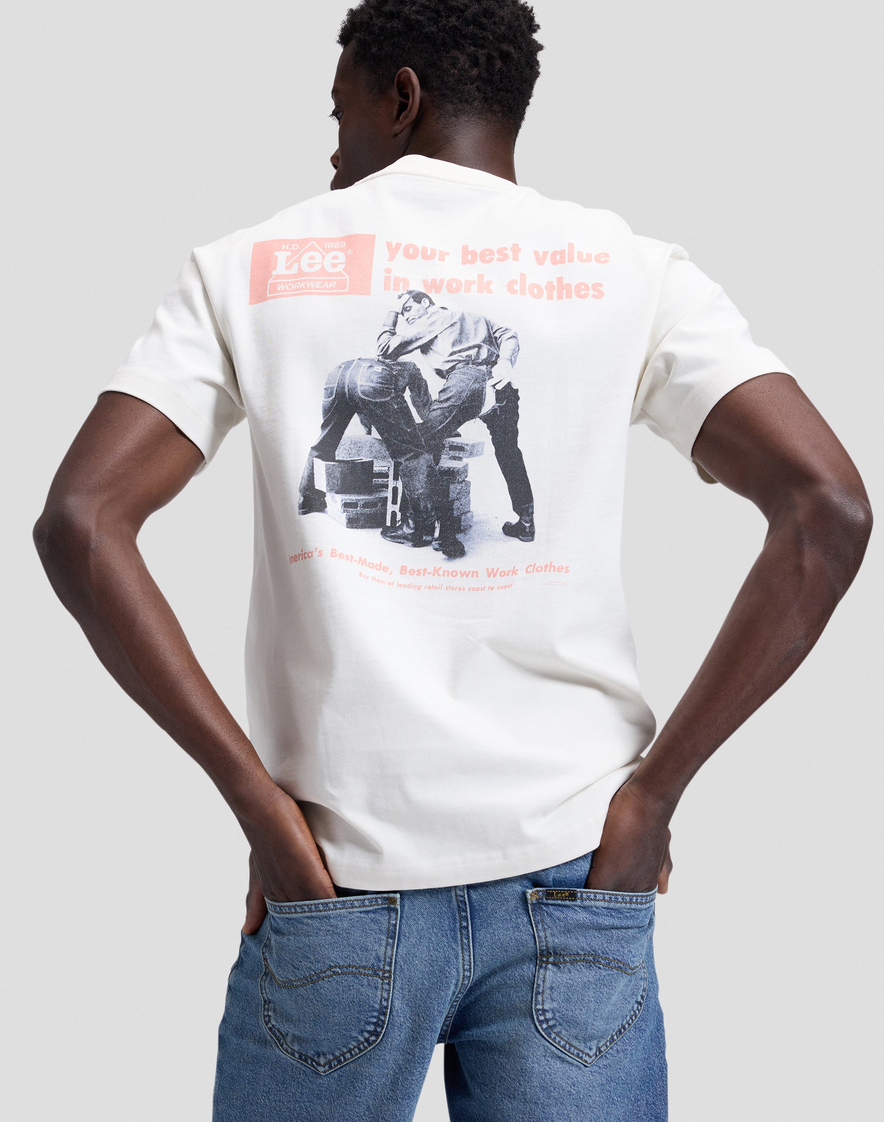 T-Shirt Workwear Quality in Ecru T-Shirts Lee