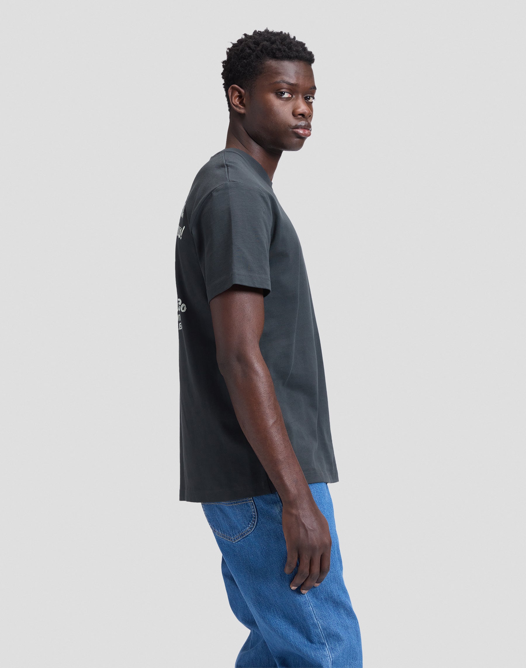 T-Shirt Workwear Crew in Washed Black T-Shirts Lee