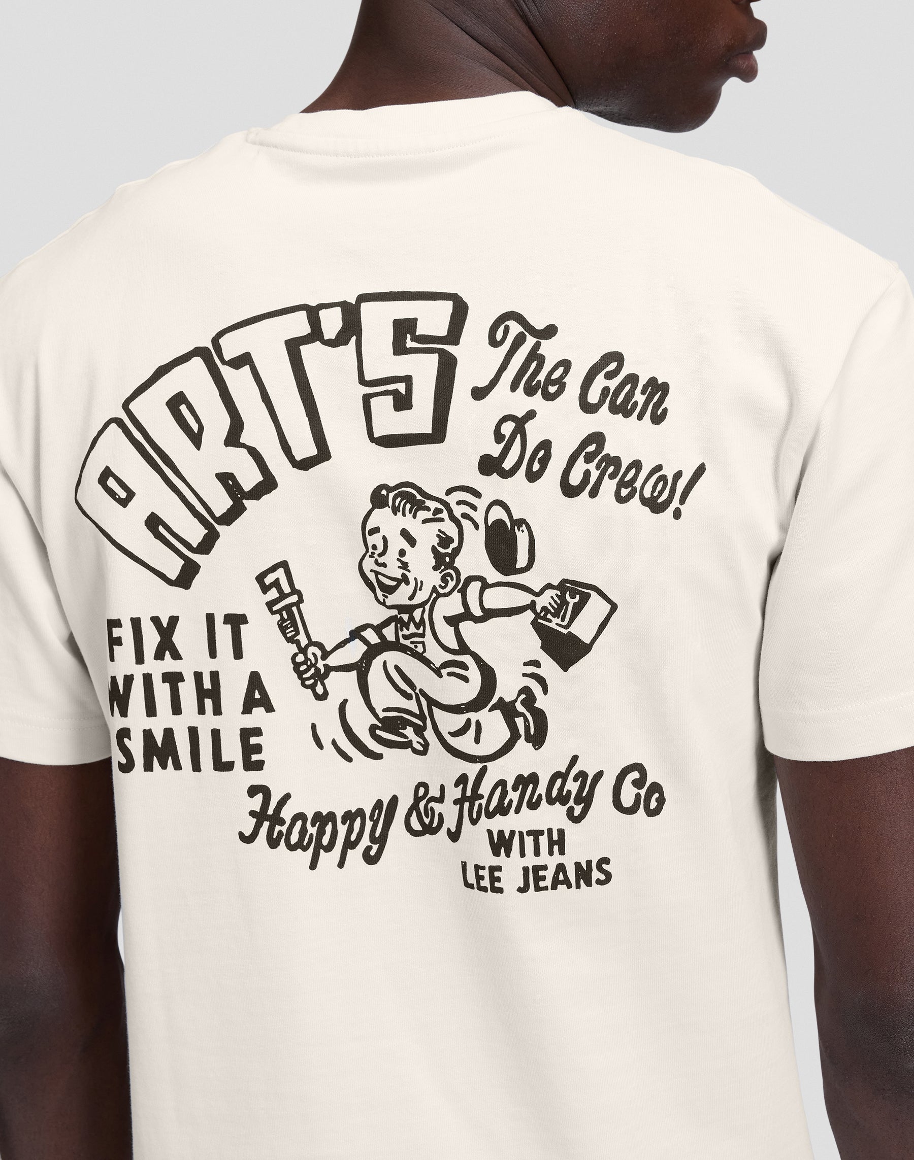 T-Shirt Workwear Crew in Ecru T-Shirts Lee