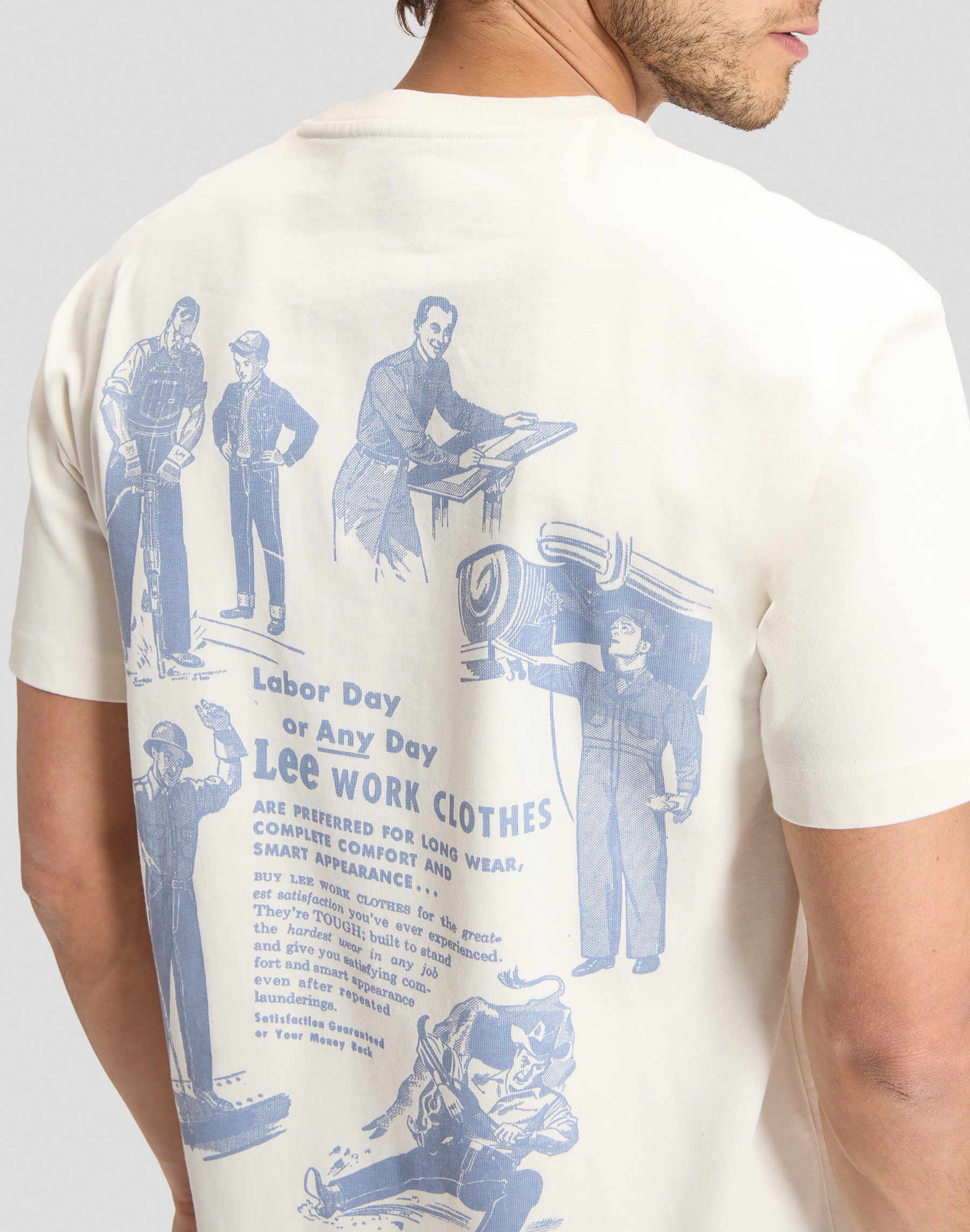 T-Shirt Workwear Worker in Ecru T-Shirts Lee