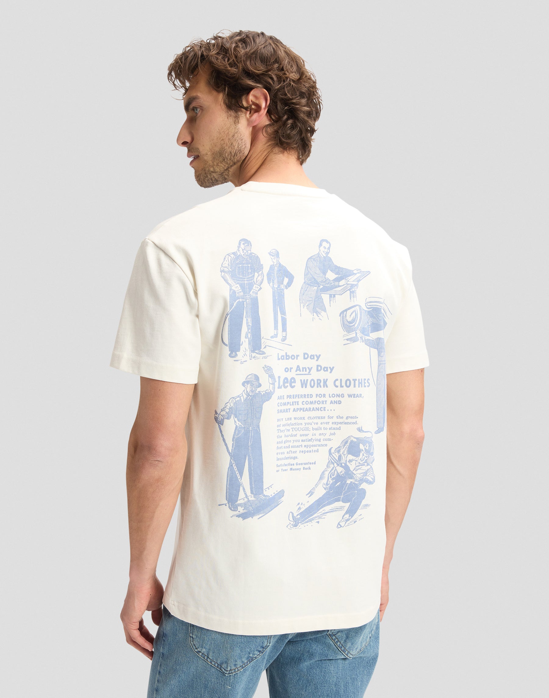 T-Shirt Workwear Worker in Ecru T-Shirts Lee