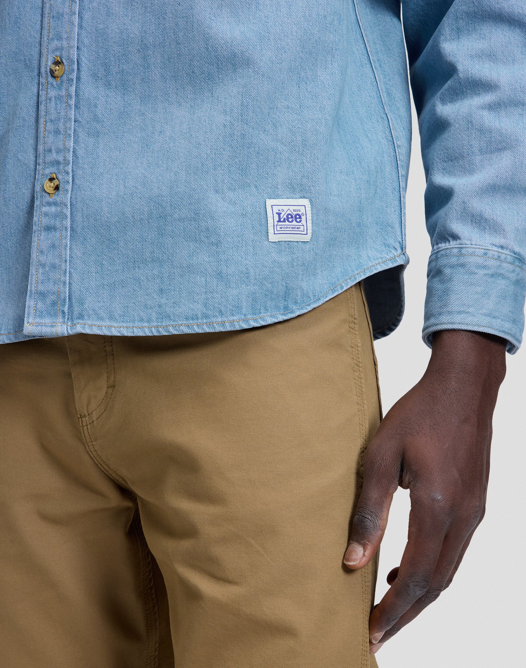 Jeanshemd Workwear Button Down in Just Me Hemden Lee