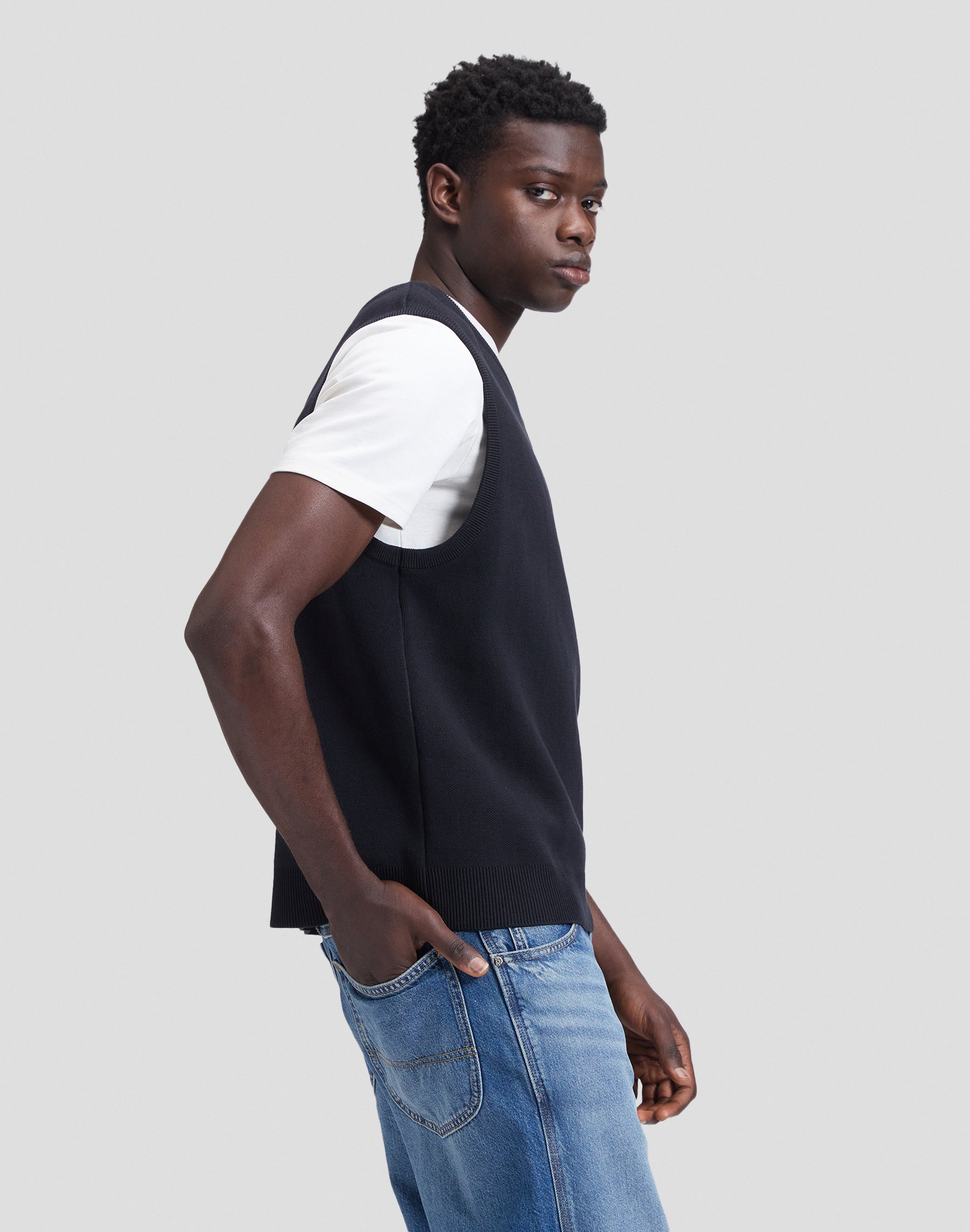 Pullunder Workwear Knit in Black Pullover Lee