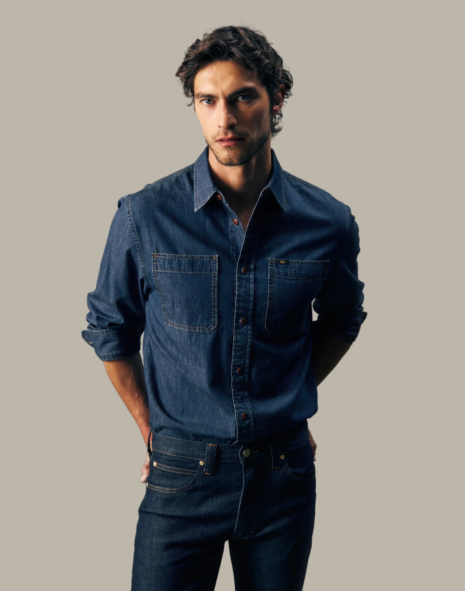 Jeanshemd in Gold Rush Hemden Lee