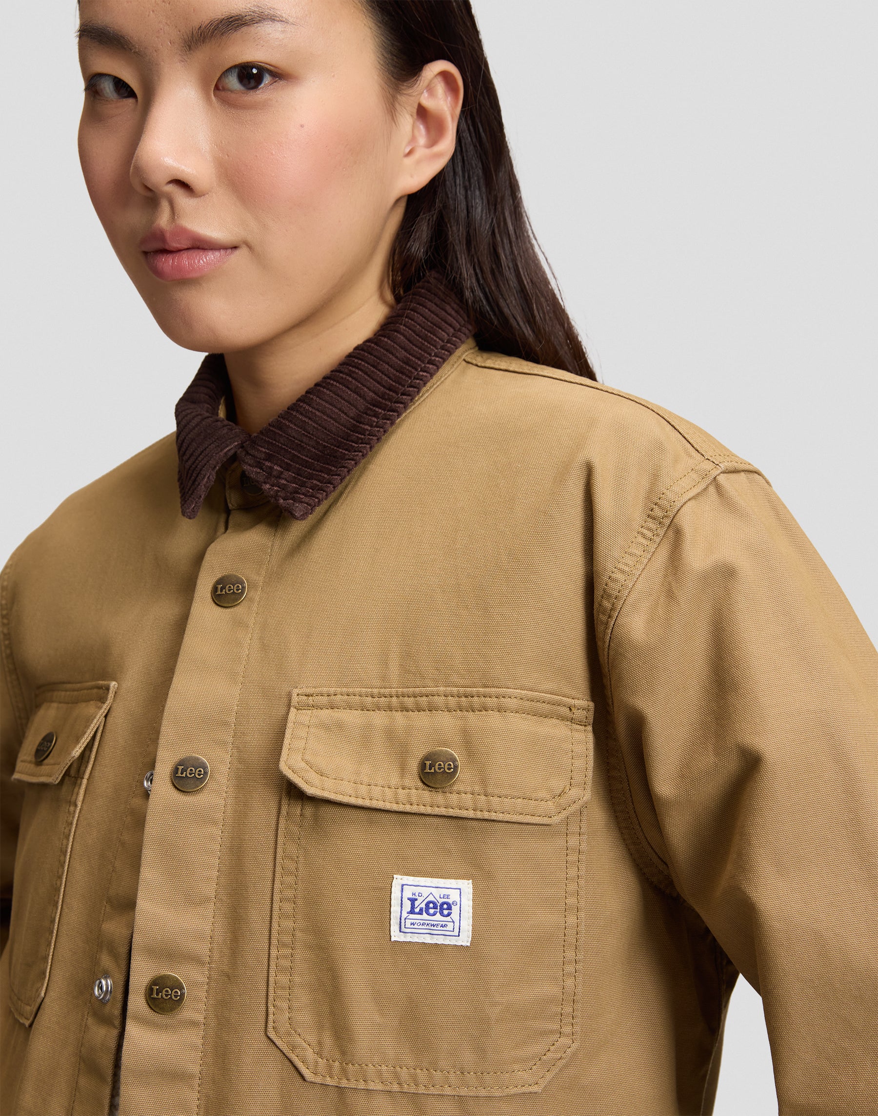Overshirt Workwear in Dark Khaki Hemden Lee