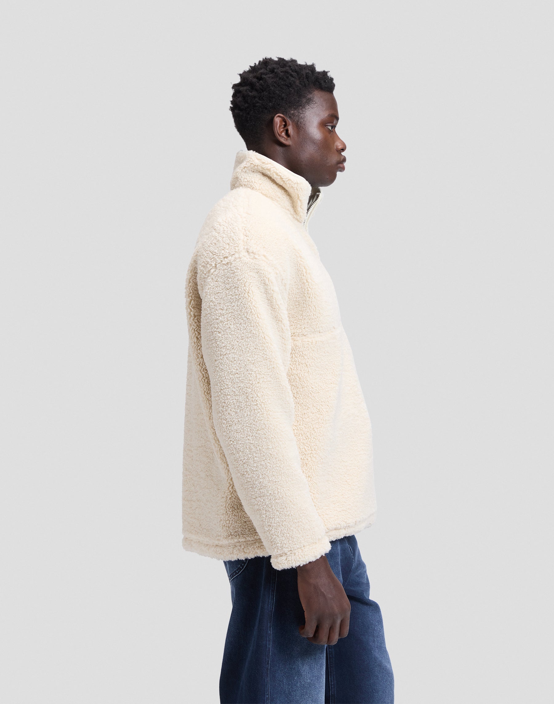 Pullover Workwear Half Zip in Warm Ecru Pullover Lee