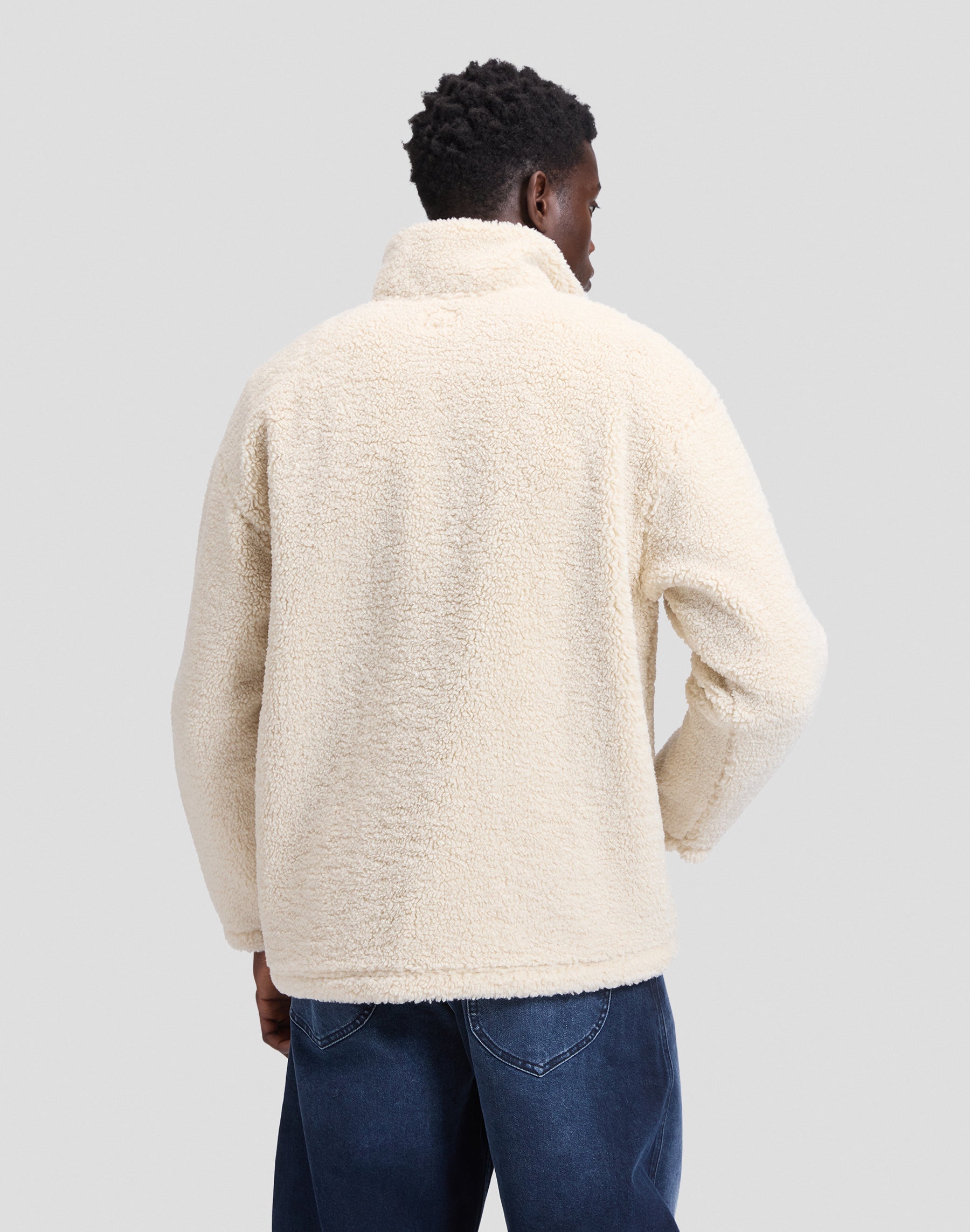 Pullover Workwear Half Zip in Warm Ecru Pullover Lee
