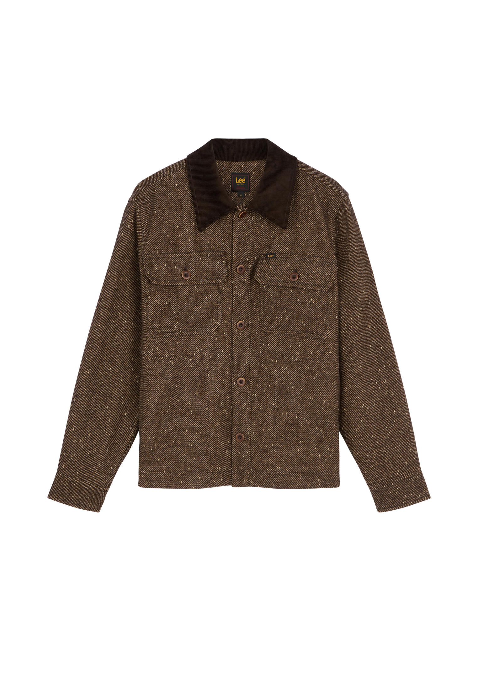 Overshirt Cord Collar Mix in Chocolate Torte Hemden Lee