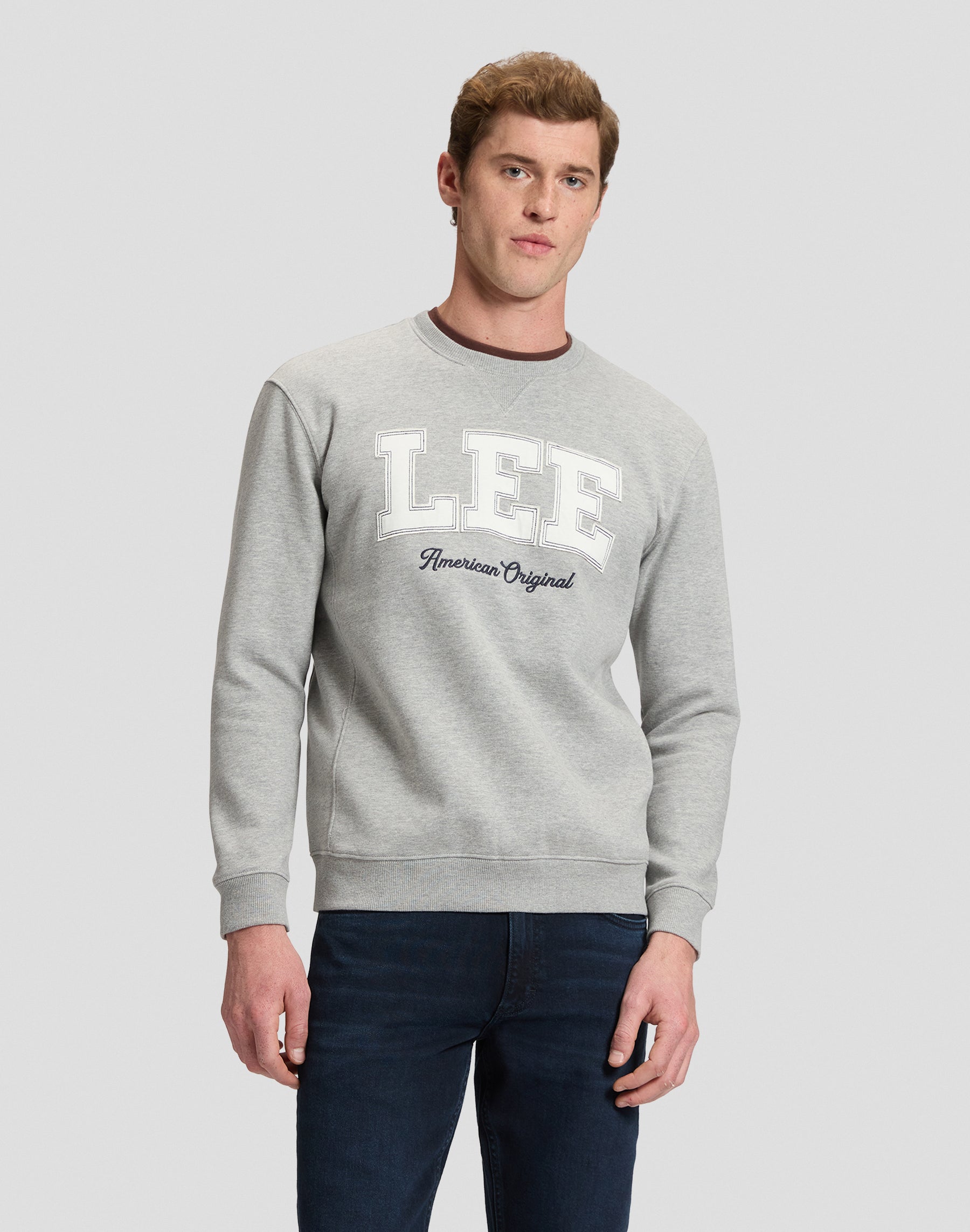 Sweatshirt Lee Original in Mid Grey Mele Sweatshirts Lee