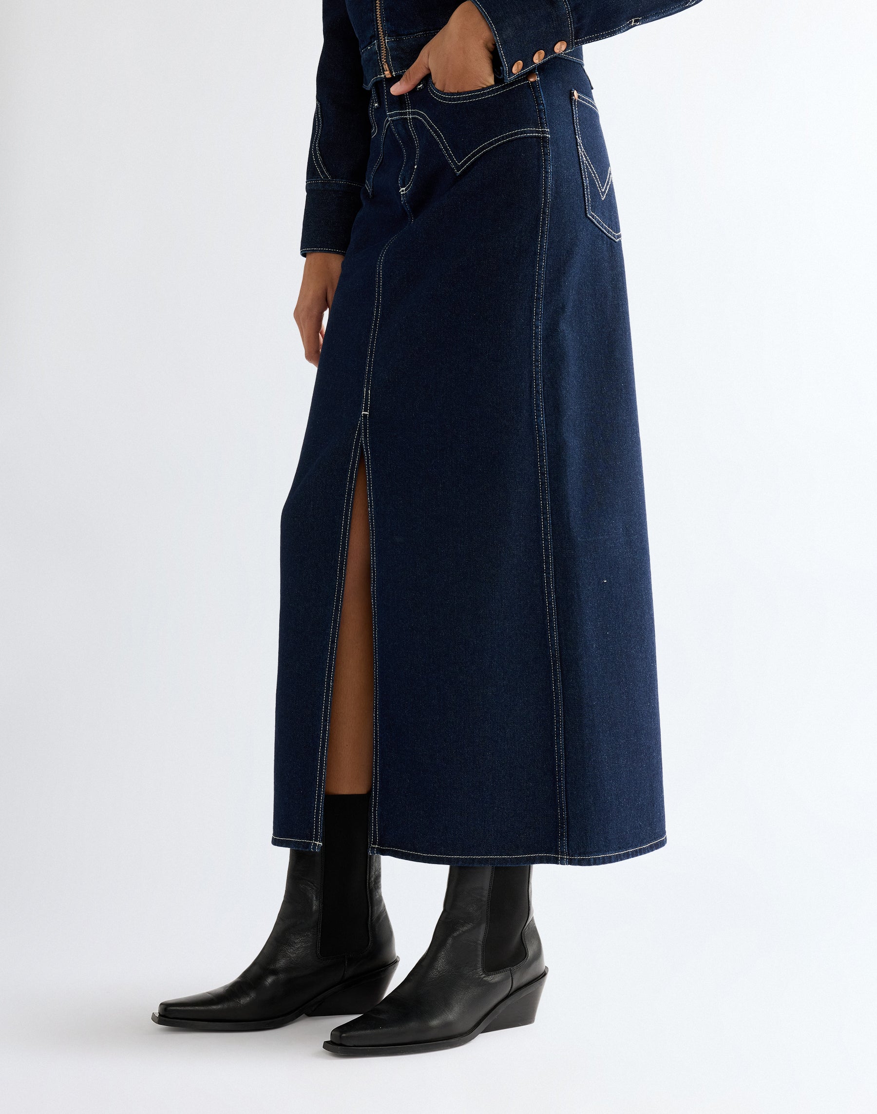 Jeansrock Western Midi in Dark Orbit Röcke Wrangler