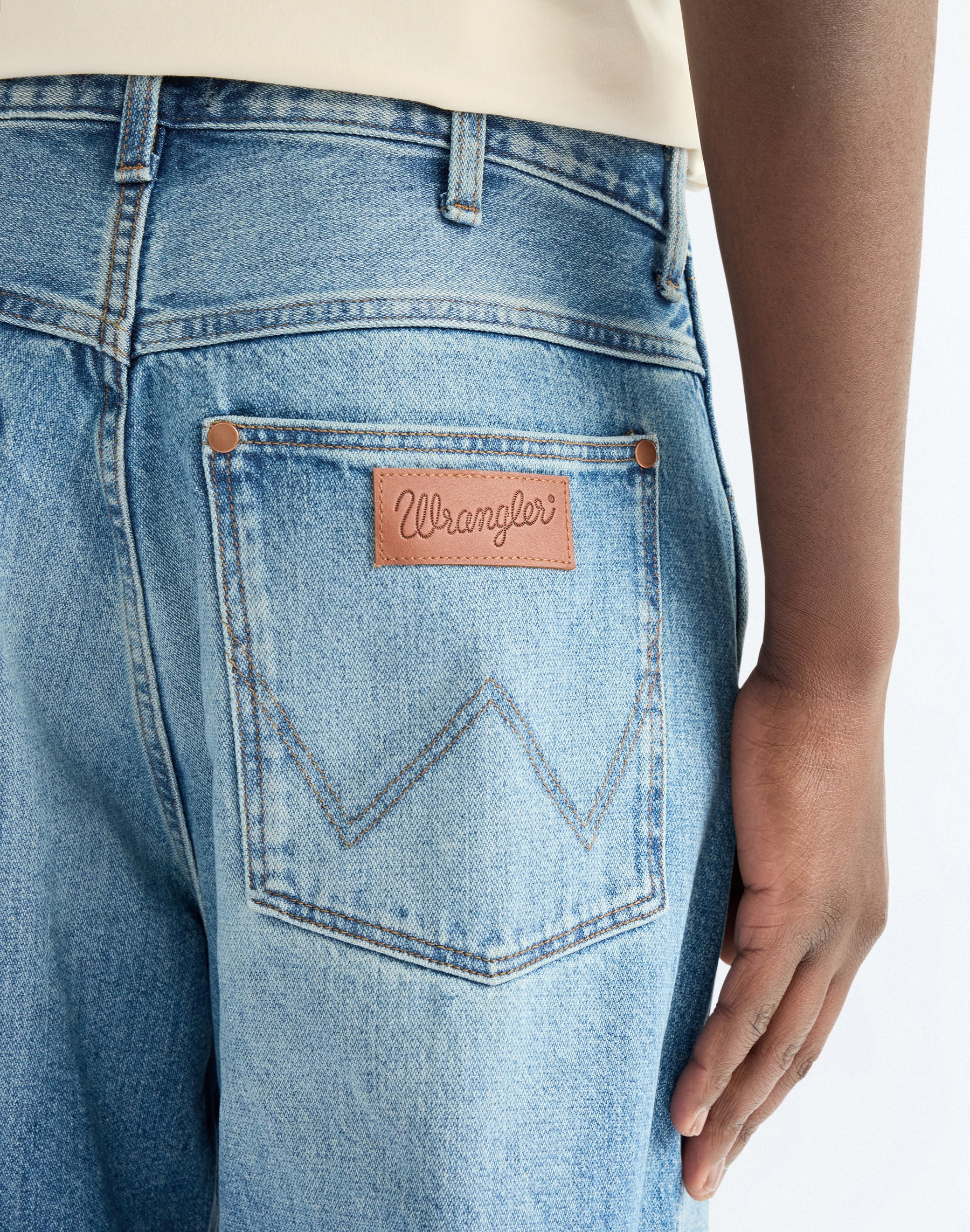 Jeans Baggy in Vintage Worn Jeans Wrangler