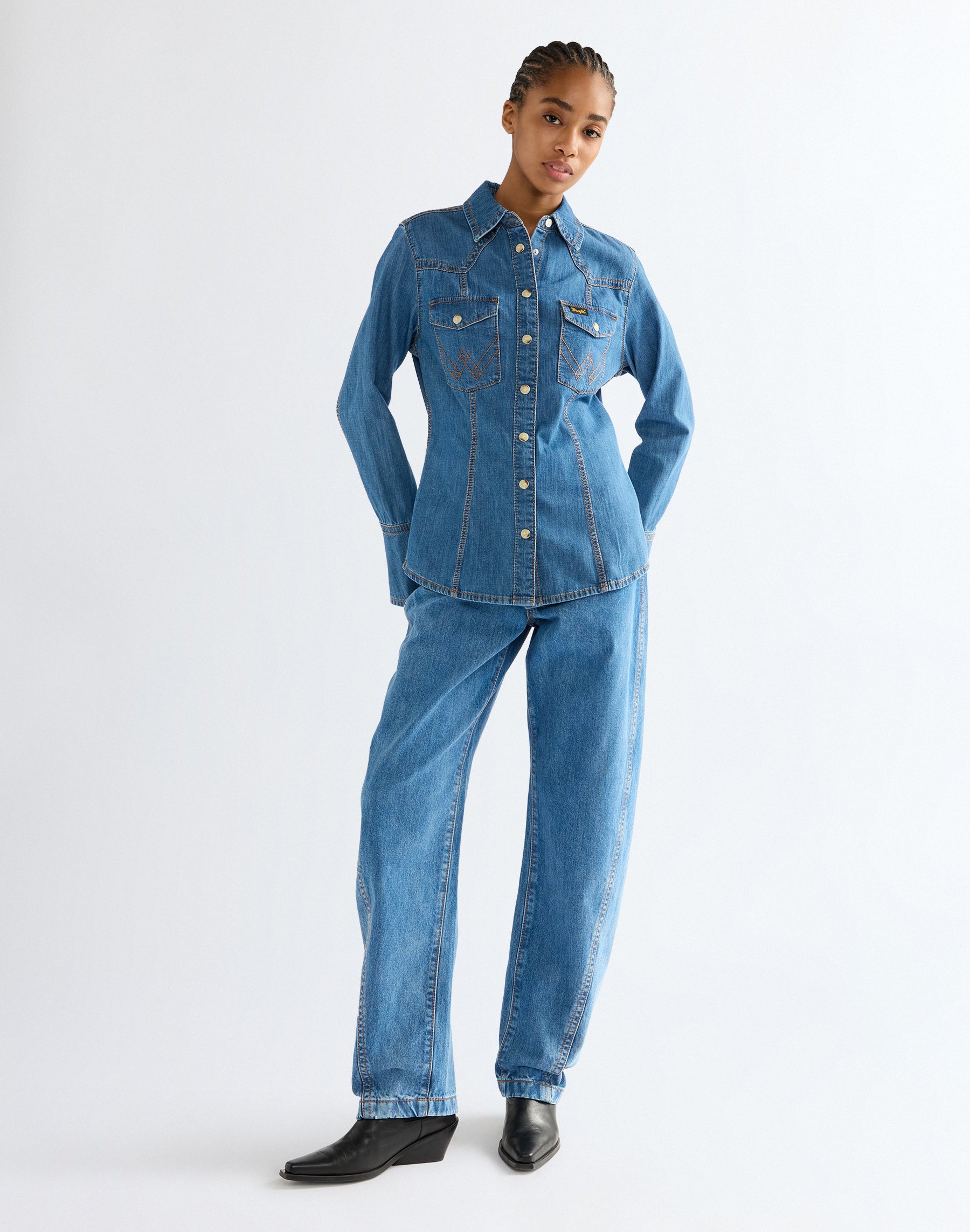 Jeans Super Barrel in Cowboy Fade Jeans Wrangler