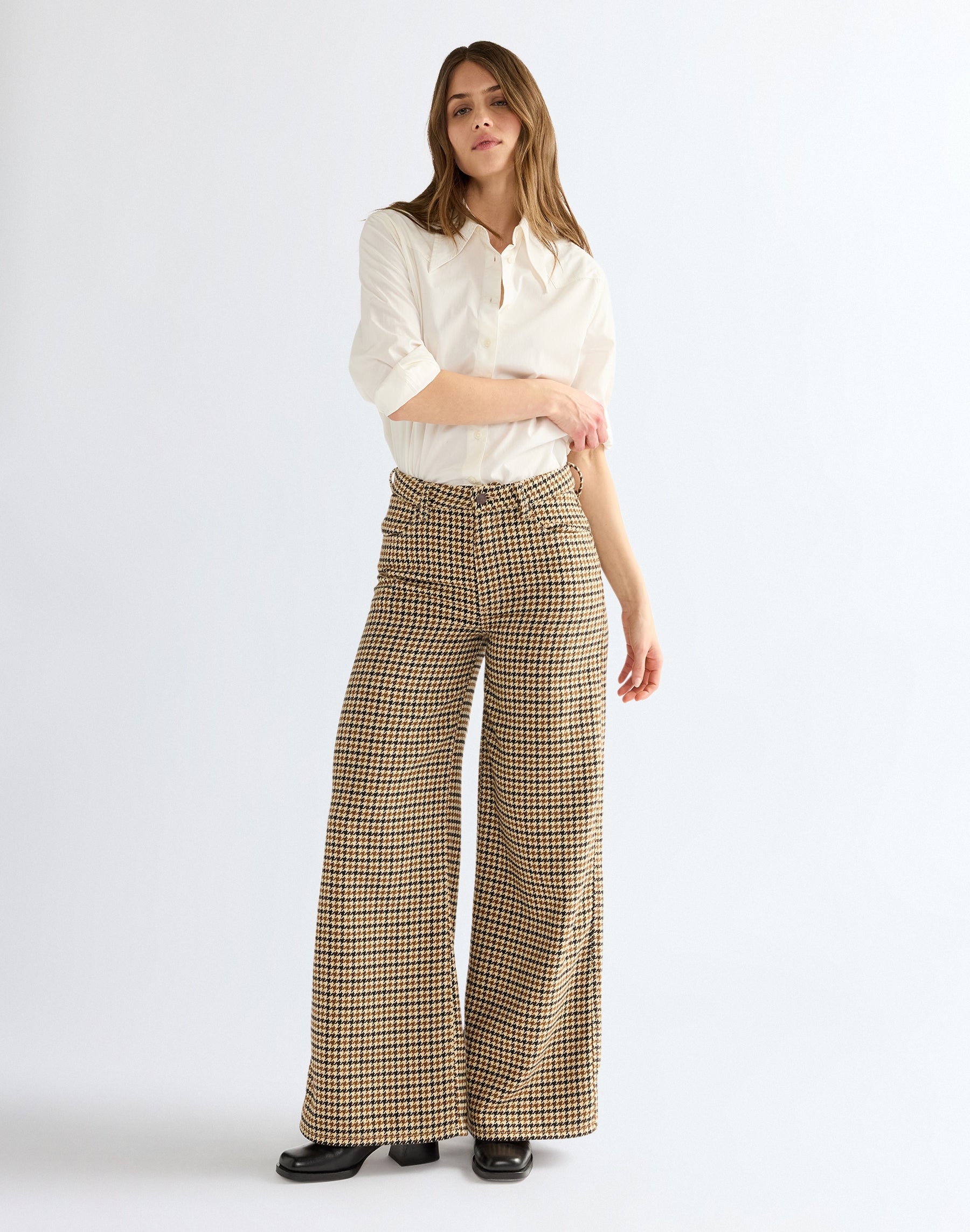 Stoffhose Canyon in Houndstooth Bison Hosen Wrangler