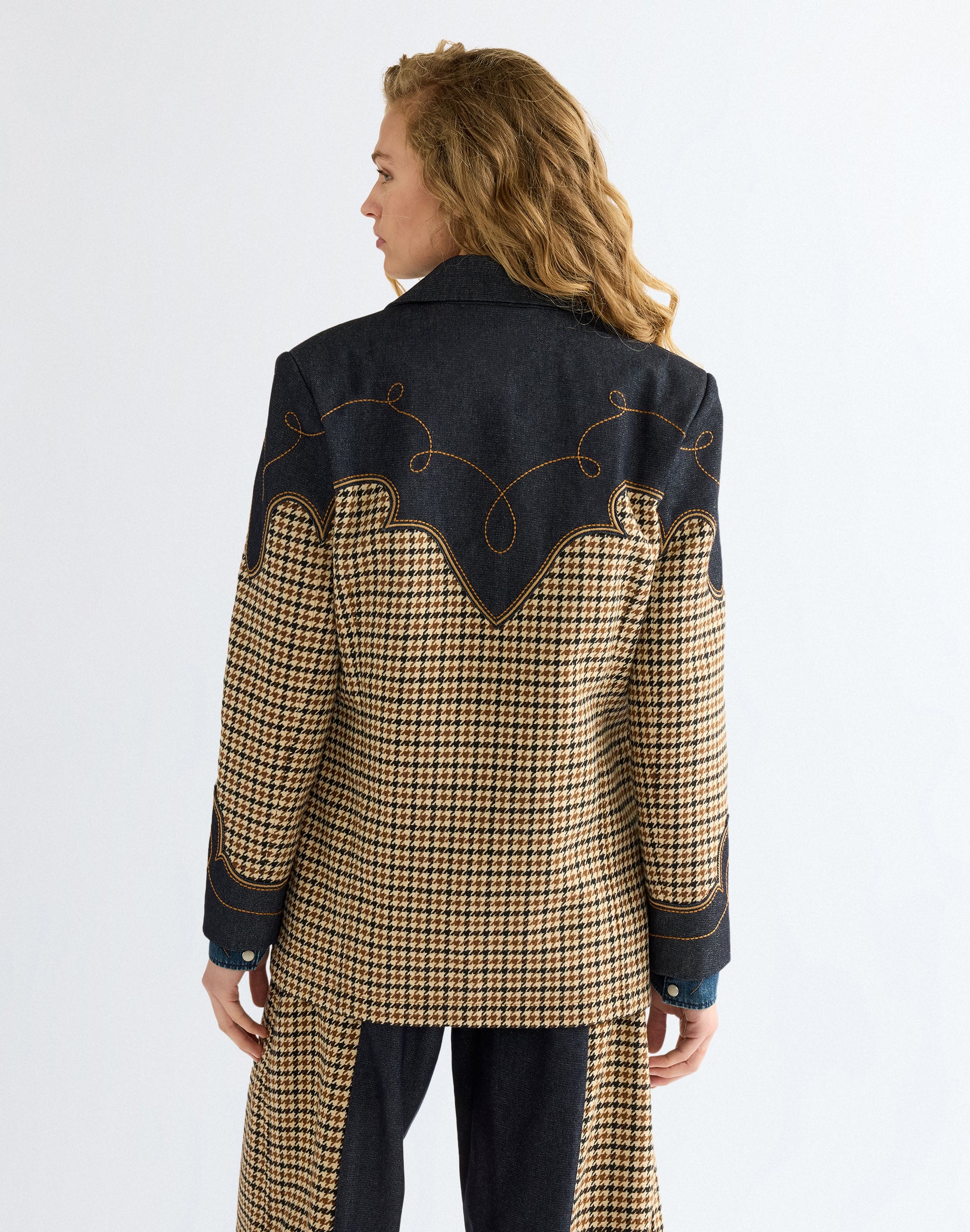 Jeansjacke Houndstooth in Rinse Jacken Wrangler