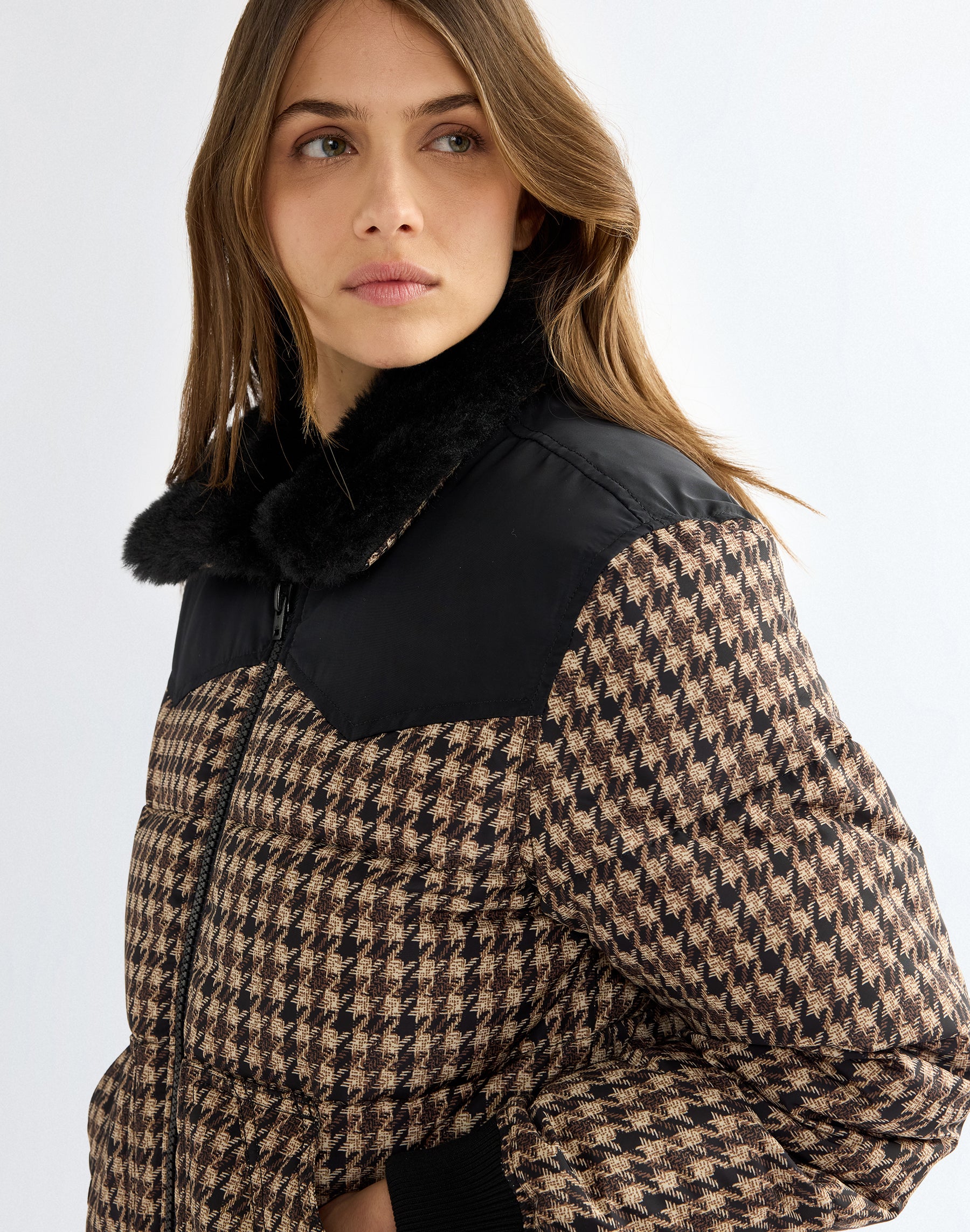 Winterjacke Western Puffer in Black Jacken Wrangler